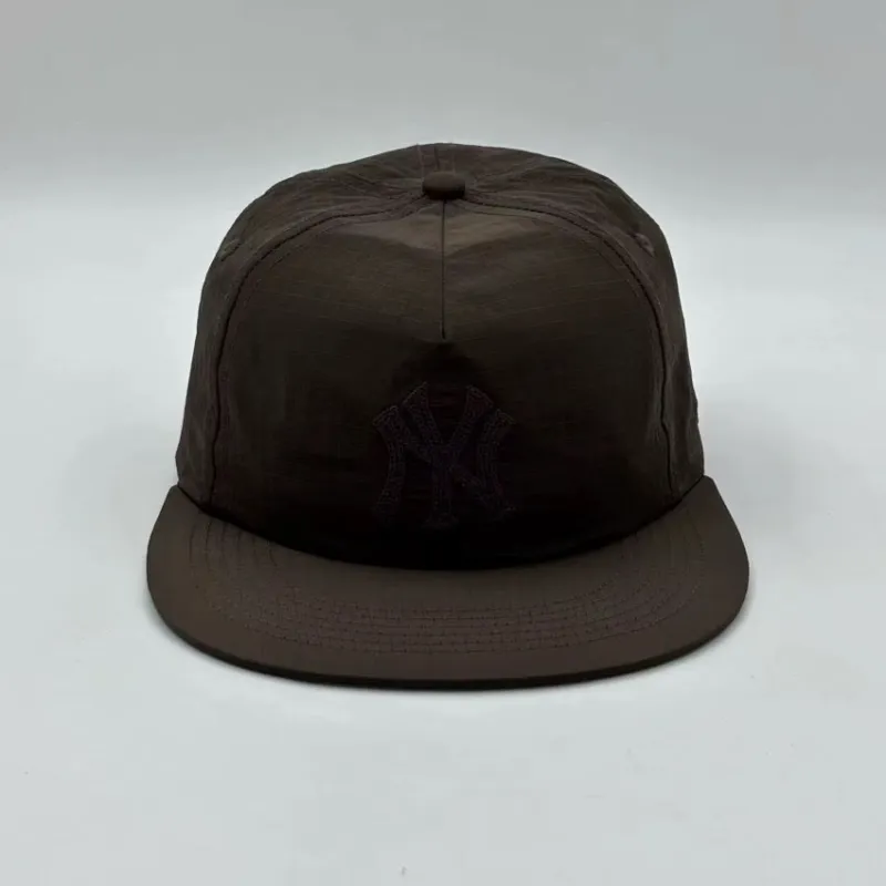 New York Yankees Ripstop Nylon Cap (Brown) made by Uncle Jay‘s Vintage