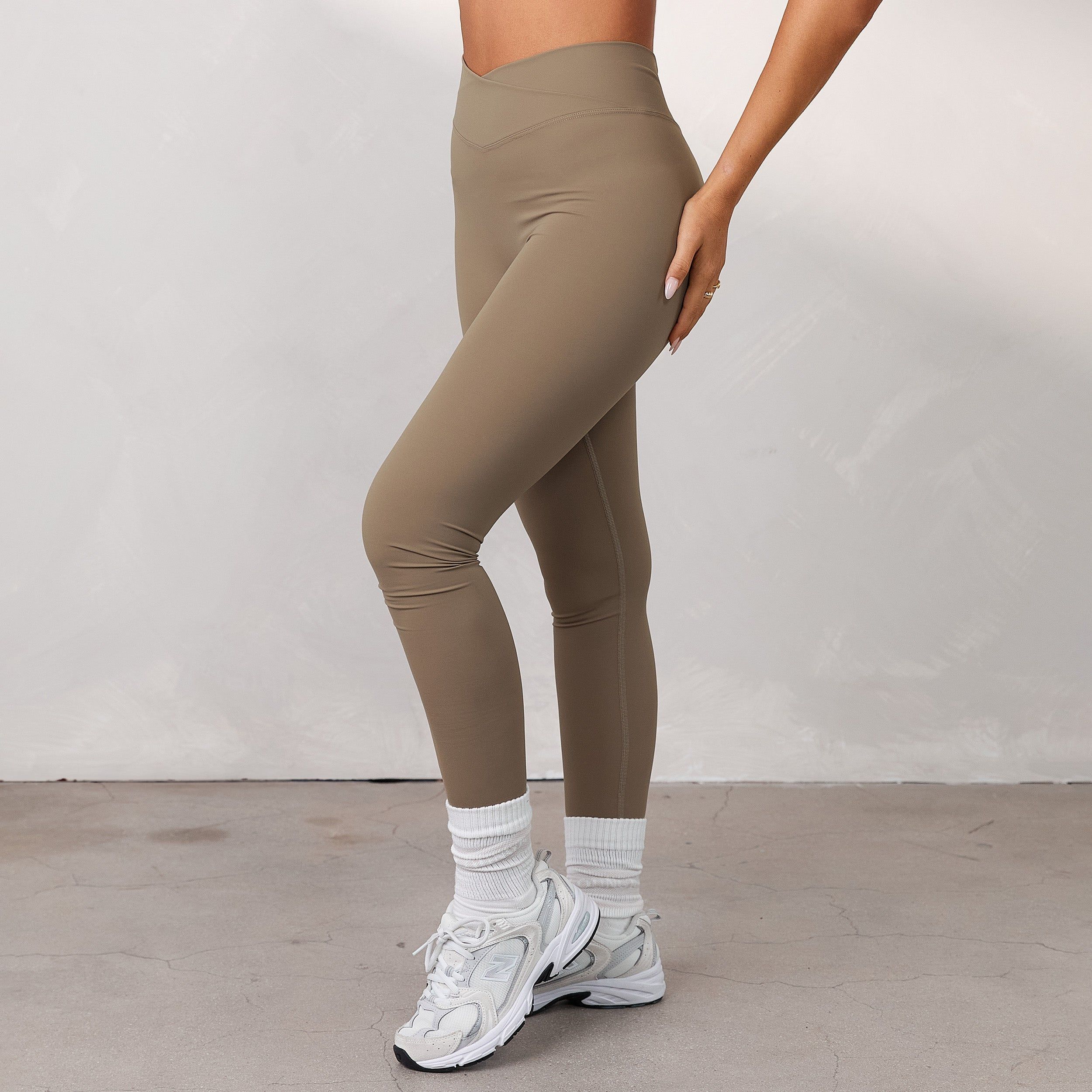 Silhouette Crossover Leggings - Dune sold by Lounge Underwear product image thumbnail 2