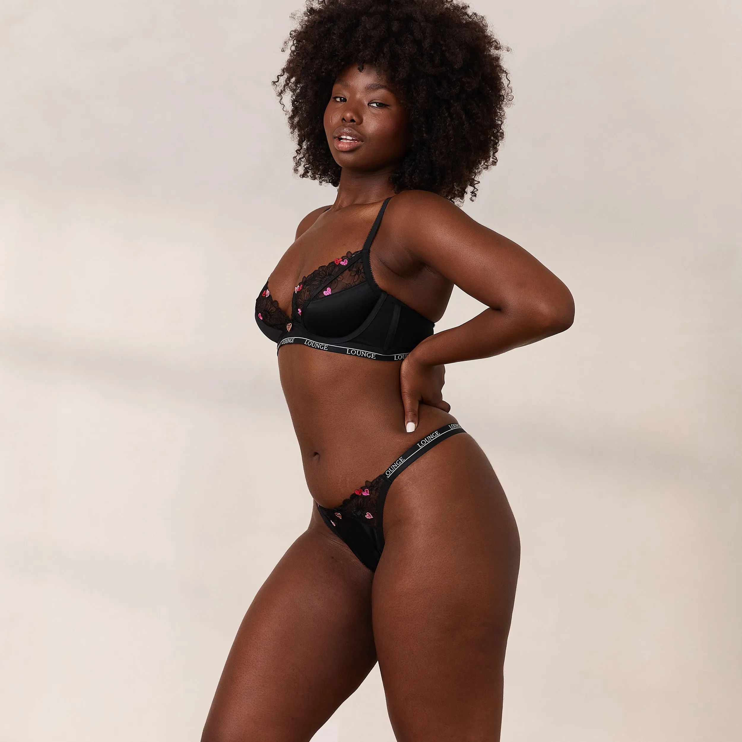 Zalia Plunge Bra - Black sold by Lounge Underwear product image thumbnail 2