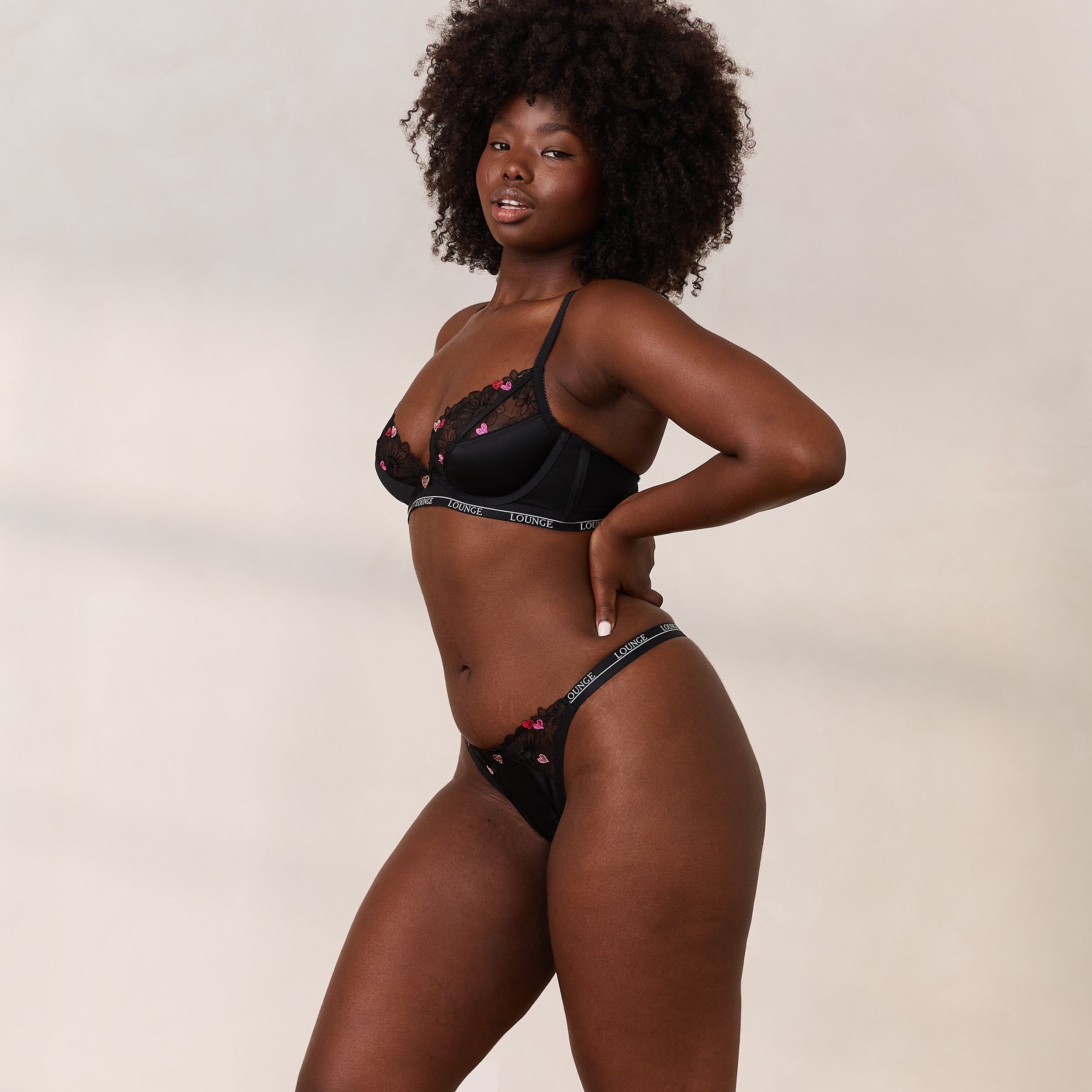 Zalia Plunge Bra - Black sold by Lounge Underwear product image thumbnail 2