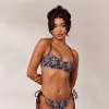 Reversible Bralette Bikini Top - Brown/Floral sold by Lounge Underwear