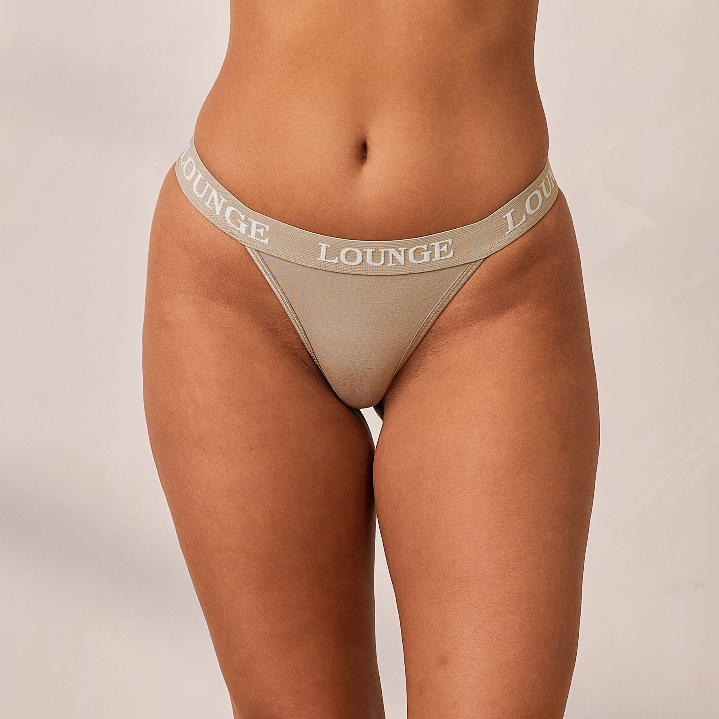 Bamboo Triangle Thong - Oat sold by Lounge Underwear