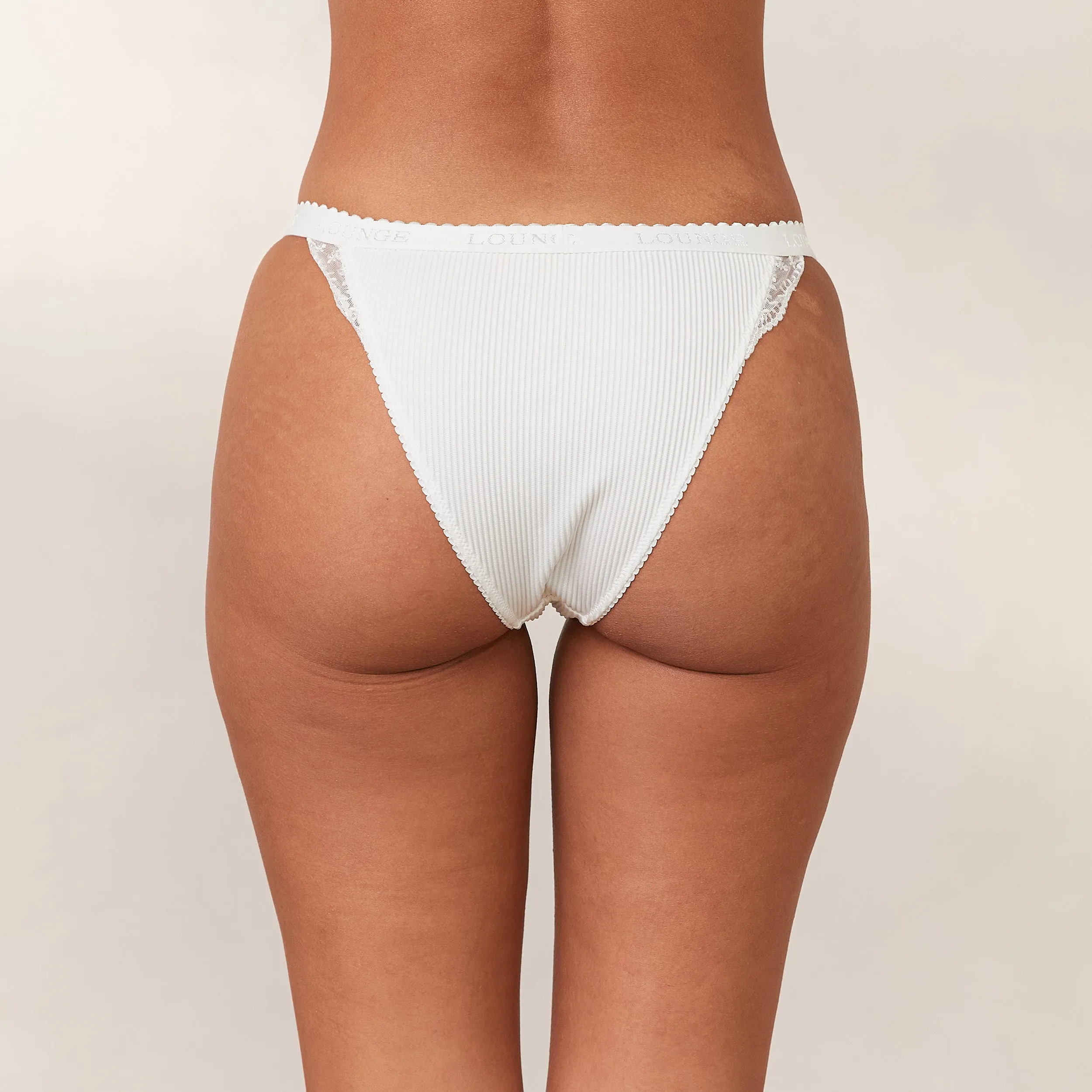 Ribbed Briefs - White sold by Lounge Underwear product image thumbnail 2