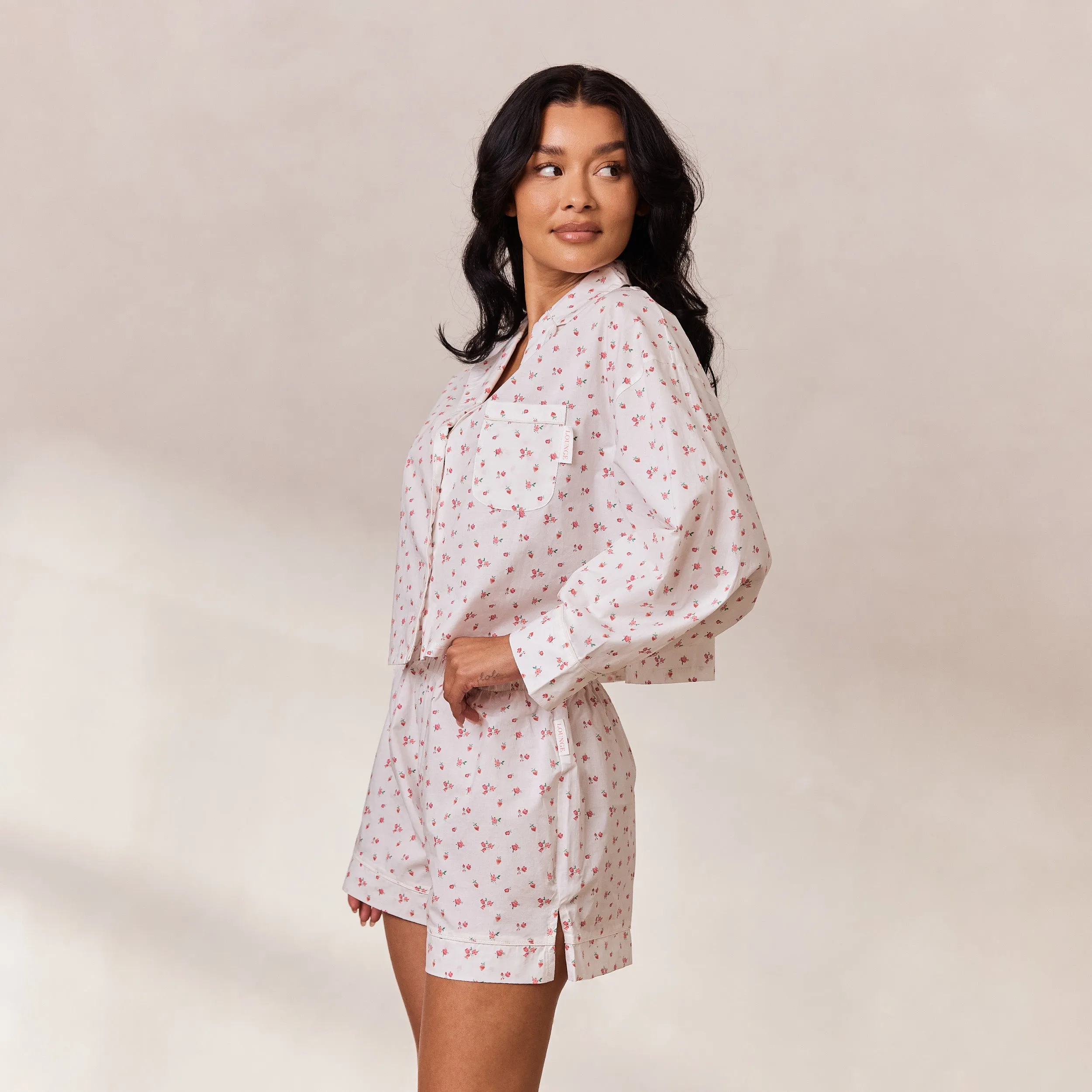 Floral Pyjama Shirt - White Print sold by Lounge Underwear product image thumbnail 4