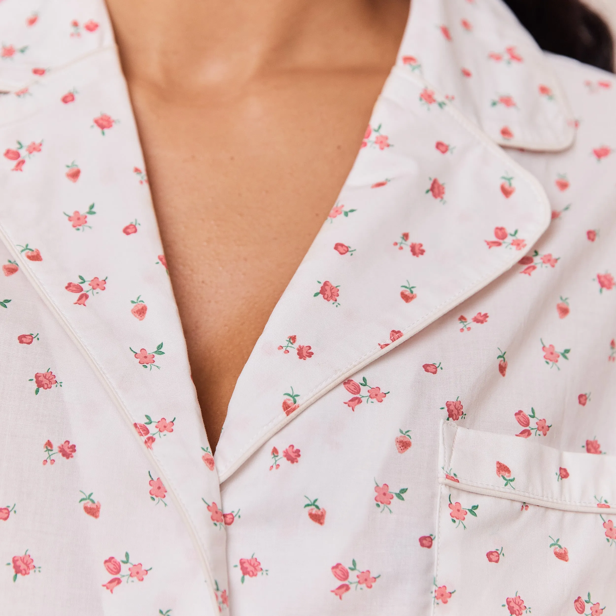 Floral Pyjama Shirt - White Print sold by Lounge Underwear product image thumbnail 5