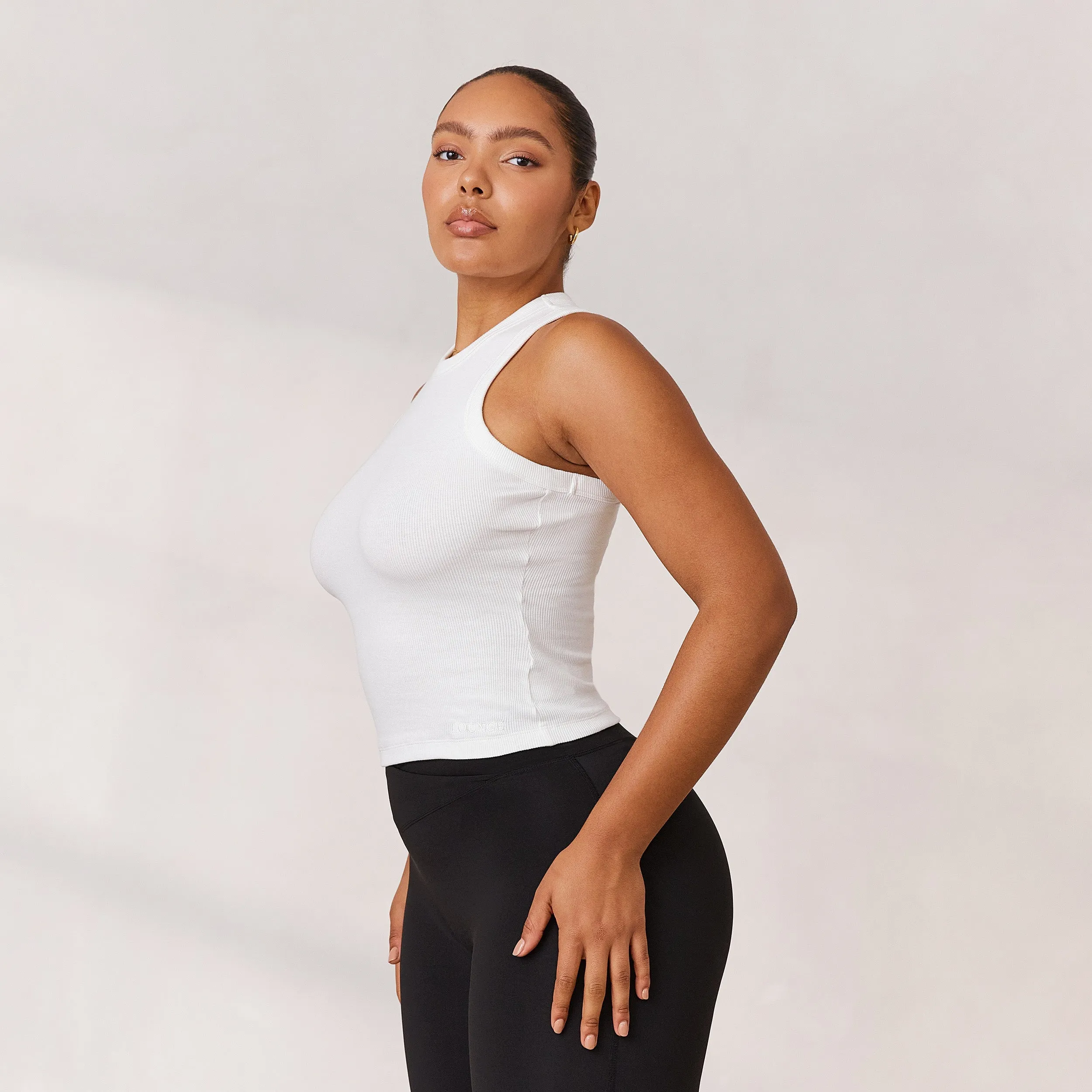 Varsity Racerback Top - White sold by Lounge Underwear product image thumbnail 3