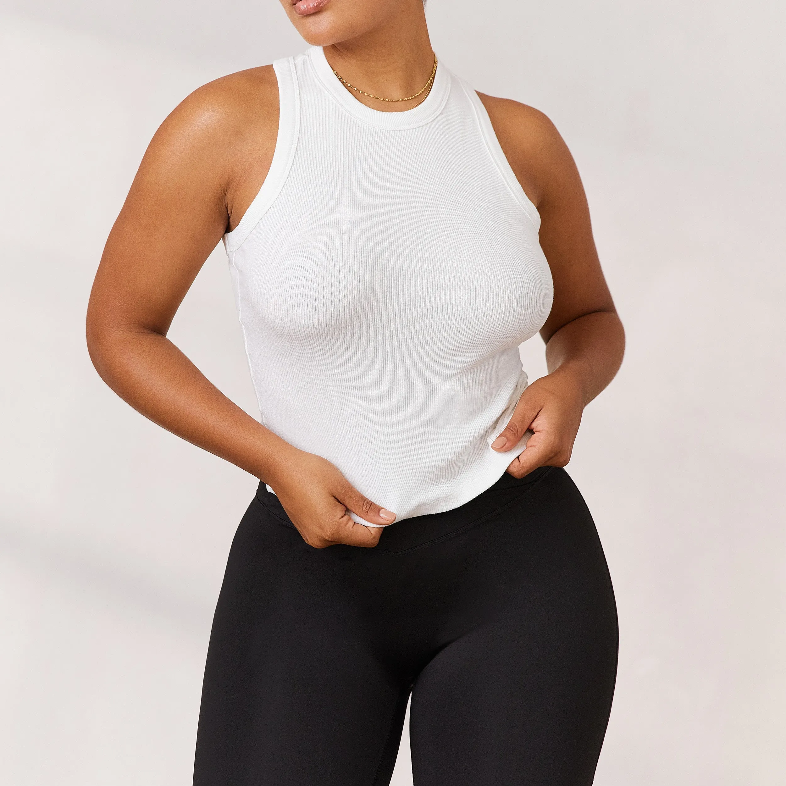 Varsity Racerback Top - White sold by Lounge Underwear product image thumbnail 2