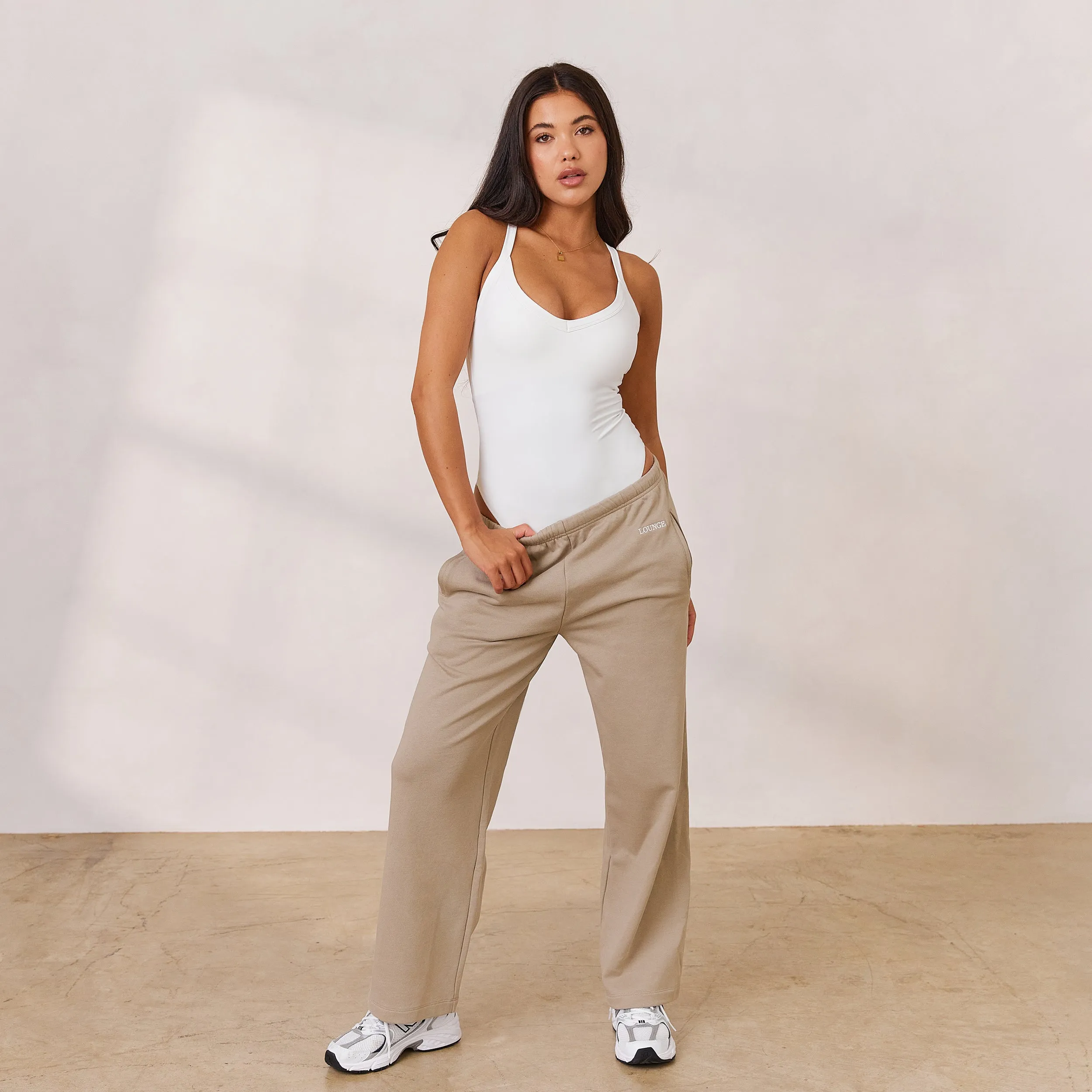 Varsity Straight Leg Joggers - Oat sold by Lounge Underwear product image thumbnail 5