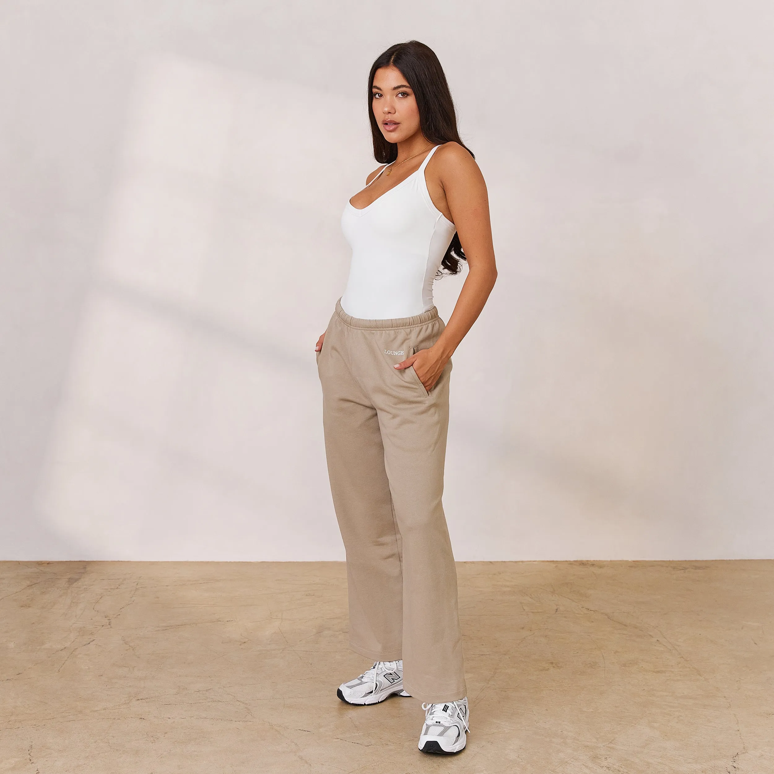 Varsity Straight Leg Joggers - Oat sold by Lounge Underwear product image thumbnail 2