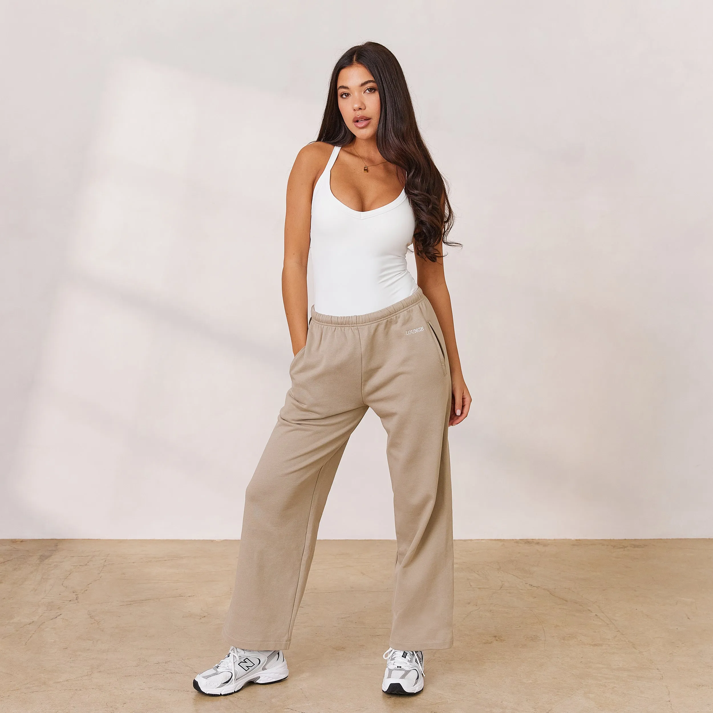 Varsity Straight Leg Joggers - Oat sold by Lounge Underwear