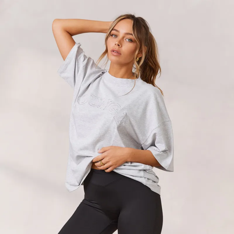 Varsity Oversized T-Shirt - Frost Melange sold by Lounge Underwear