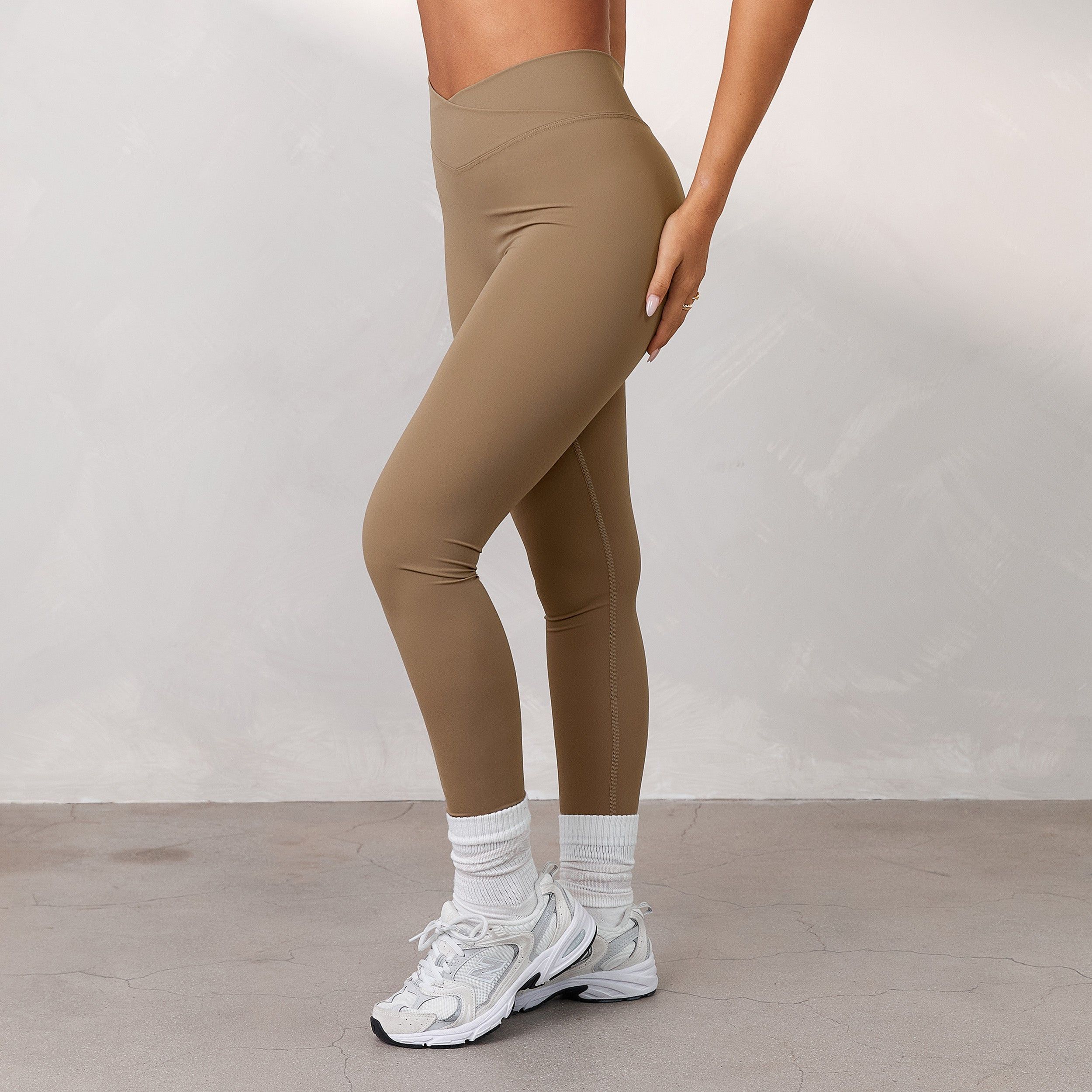 Silhouette Crossover Leggings - Toffee sold by Lounge Underwear product image thumbnail 5