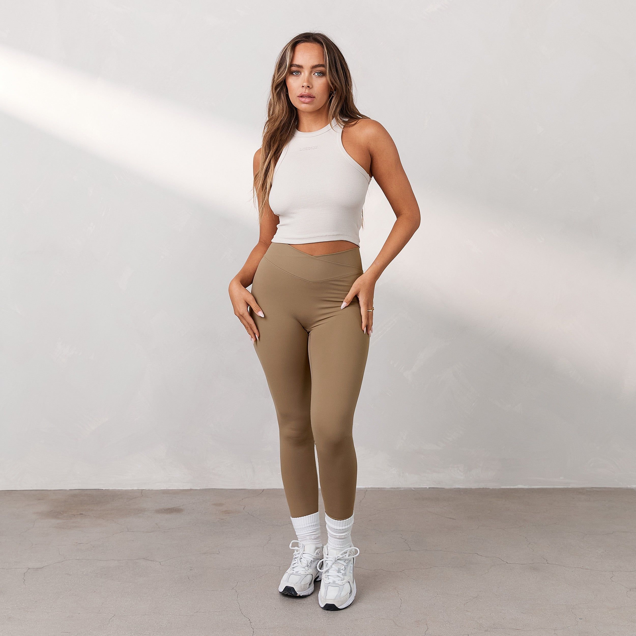 Silhouette Crossover Leggings - Toffee sold by Lounge Underwear product image thumbnail 4