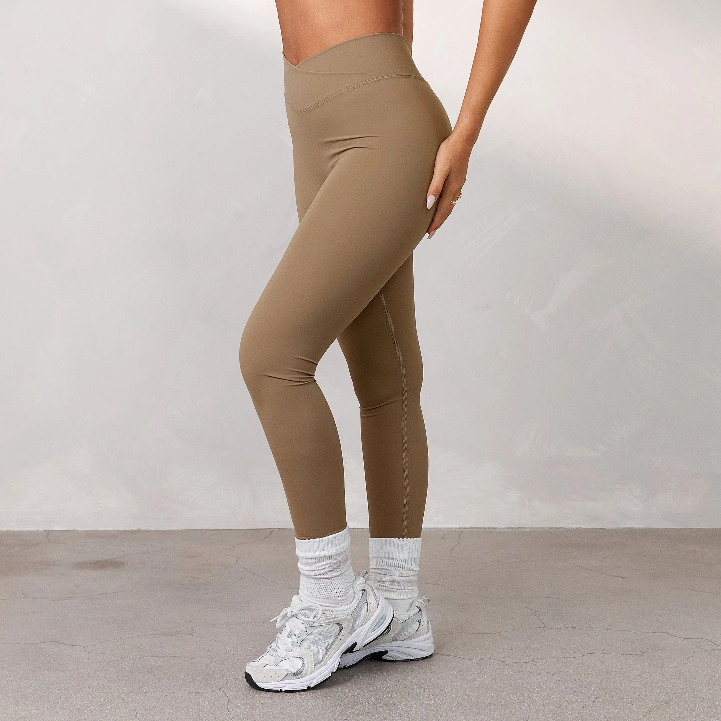 Silhouette Crossover Leggings - Toffee sold by Lounge Underwear product image thumbnail 5