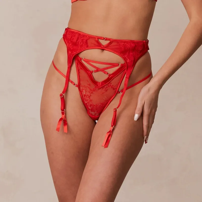 Maya Intimates Thong & Suspender Belt sold by Lounge Underwear