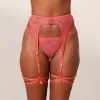 Vixen Intimates Briefs & Suspender Belt (Set) - Cherry sold by Lounge Underwear