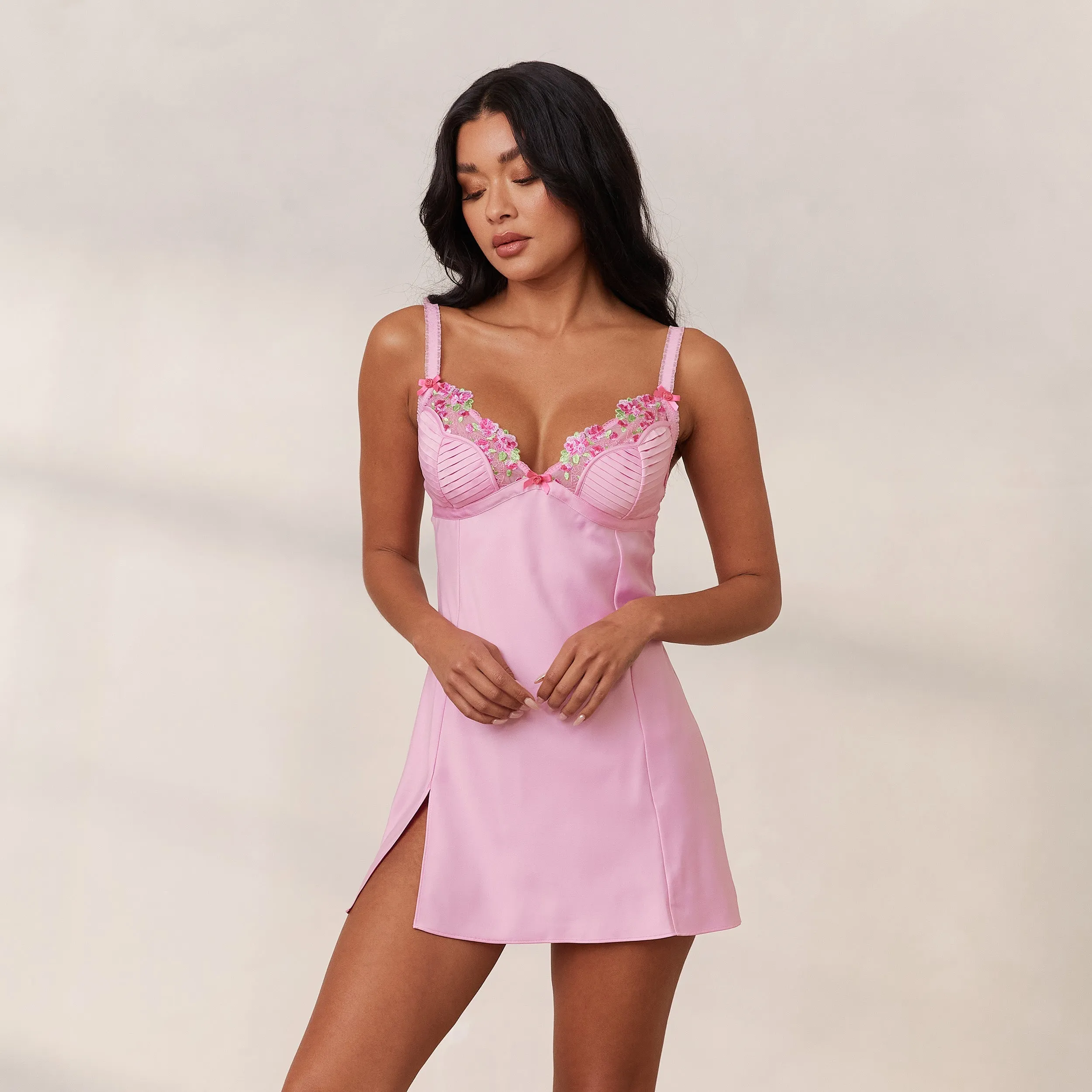 Eden Slip Dress (Set) - Pink sold by Lounge Underwear product image thumbnail 2
