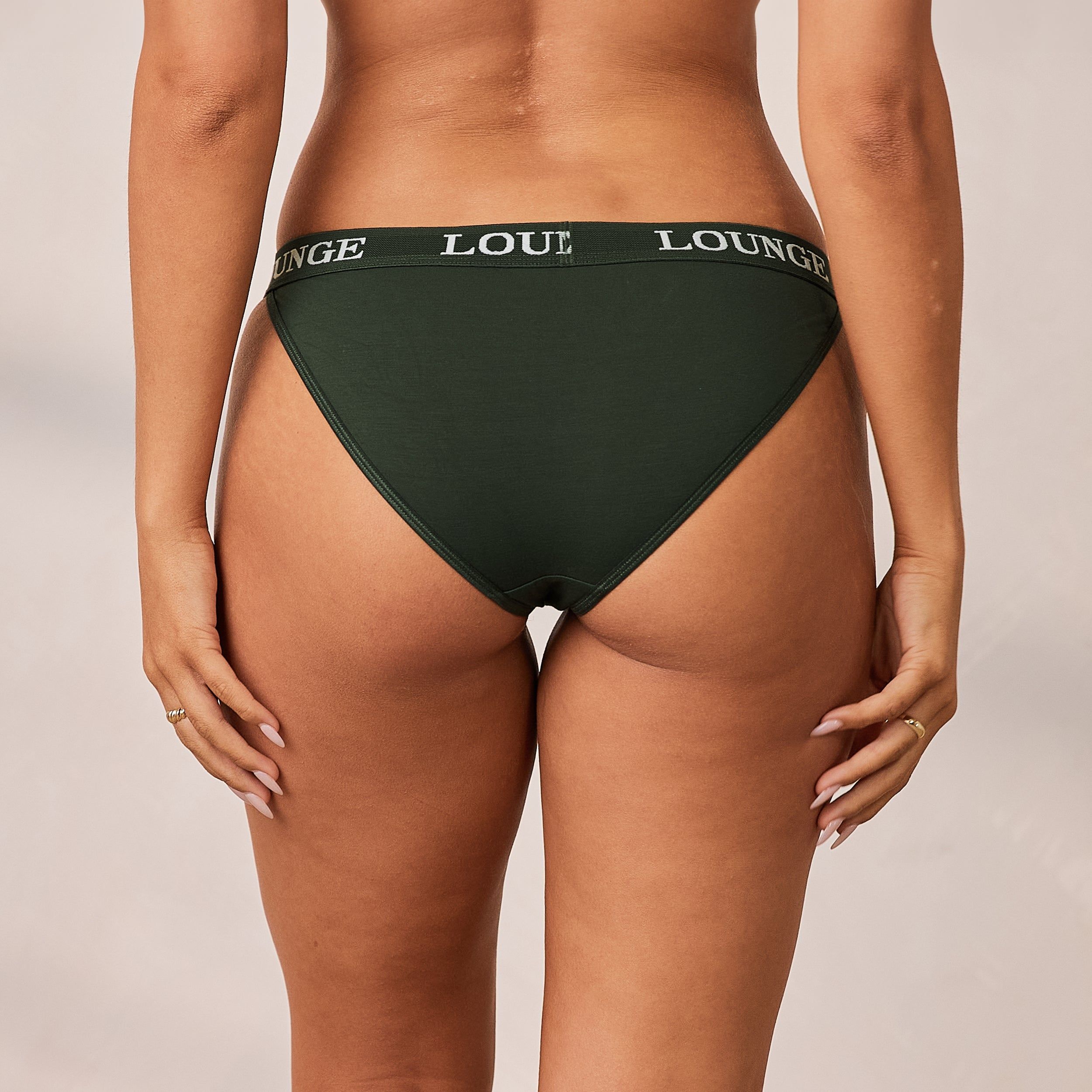 Bamboo Triangle Briefs - Pine Green sold by Lounge Underwear product image thumbnail 3