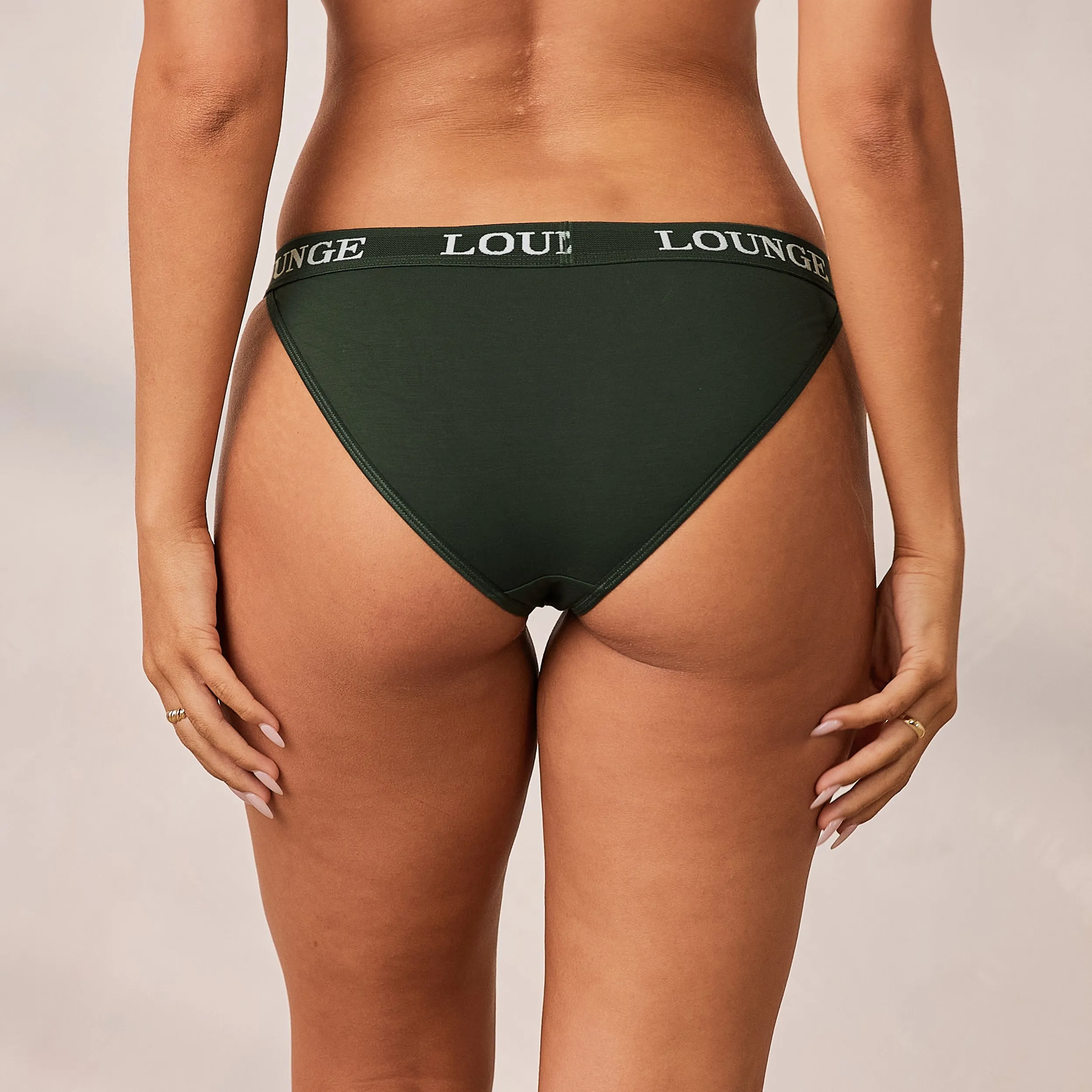 Bamboo Triangle Briefs - Pine Green sold by Lounge Underwear product image thumbnail 3