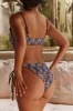 Reversible Tie Side Bikini Briefs - Brown/Floral sold by Lounge Underwear