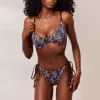 Reversible Tie Side Bikini Briefs - Brown/Floral sold by Lounge Underwear