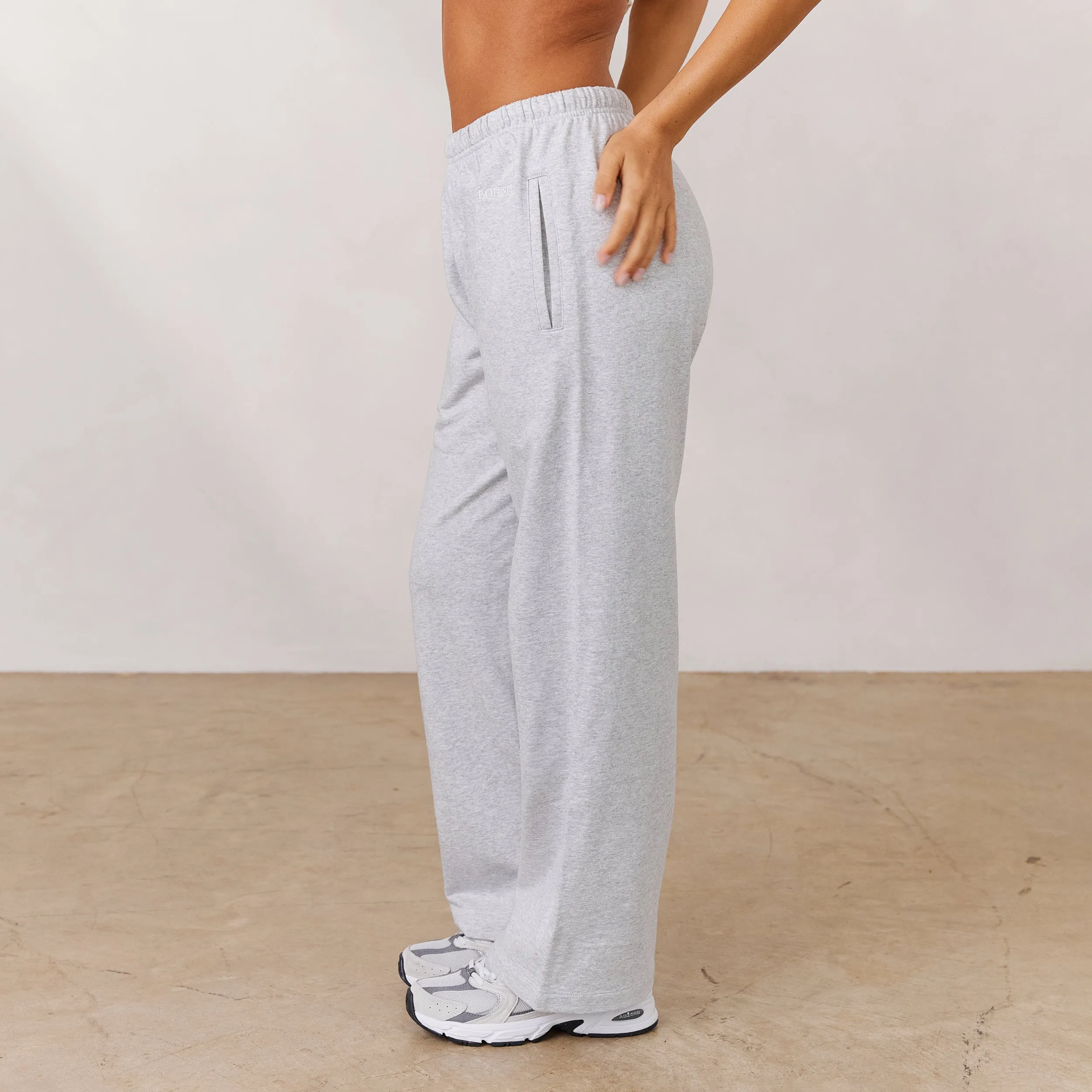 Varsity Straight Leg Joggers - Frost Melange sold by Lounge Underwear product image thumbnail 3
