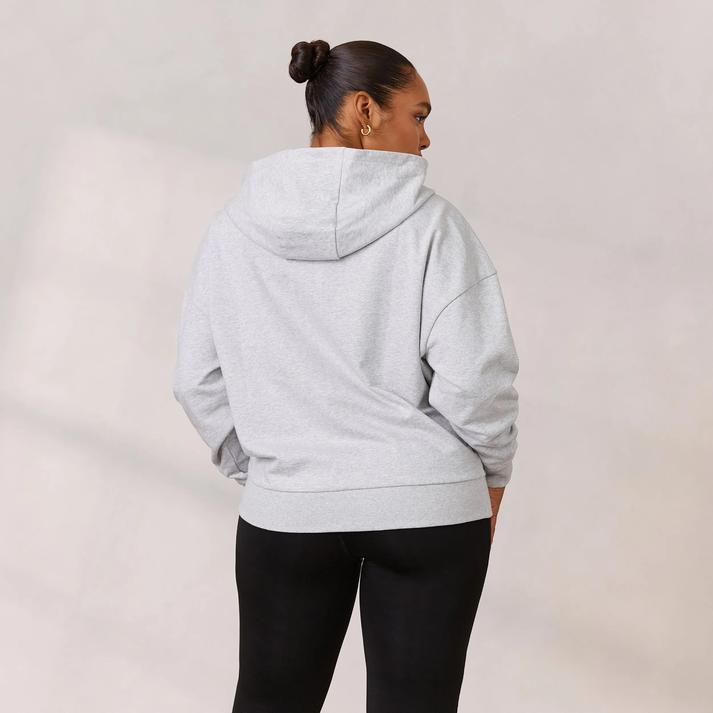 Varsity Zip-Up Hoodie - Frost Melange sold by Lounge Underwear product image thumbnail 5