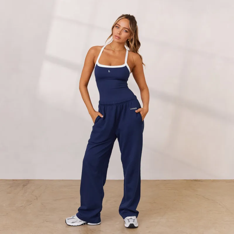 Varsity Straight Leg Joggers - Navy sold by Lounge Underwear