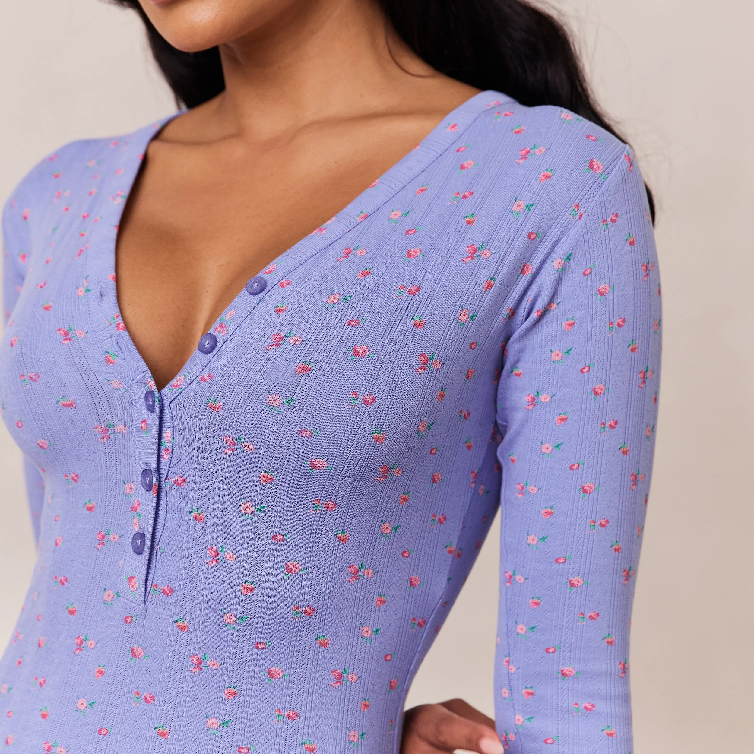 Floral Romper - Blue Print sold by Lounge Underwear product image thumbnail 2