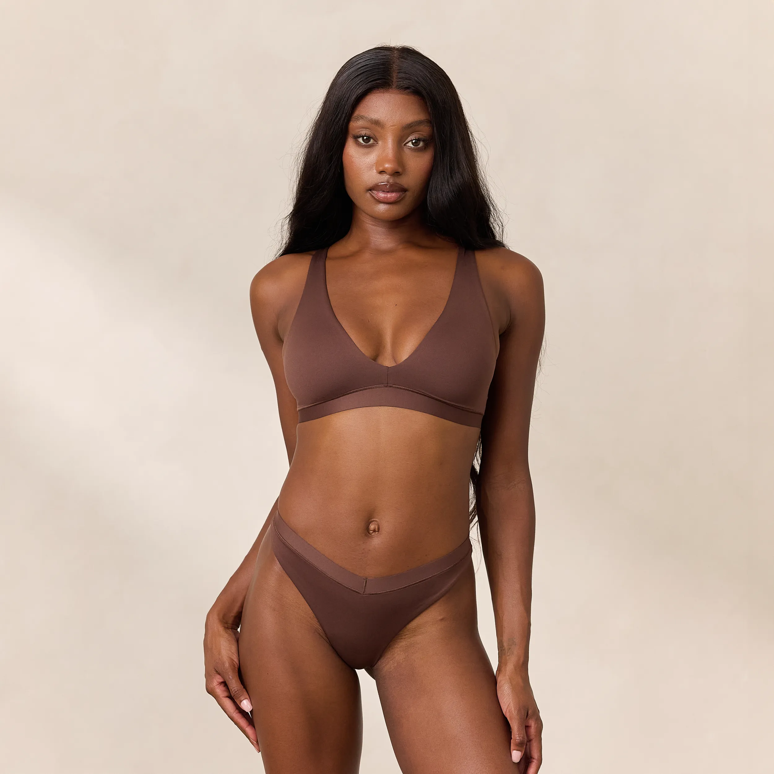 Everyday Comfort Triangle Bra - Cocoa sold by Lounge Underwear product image thumbnail 3