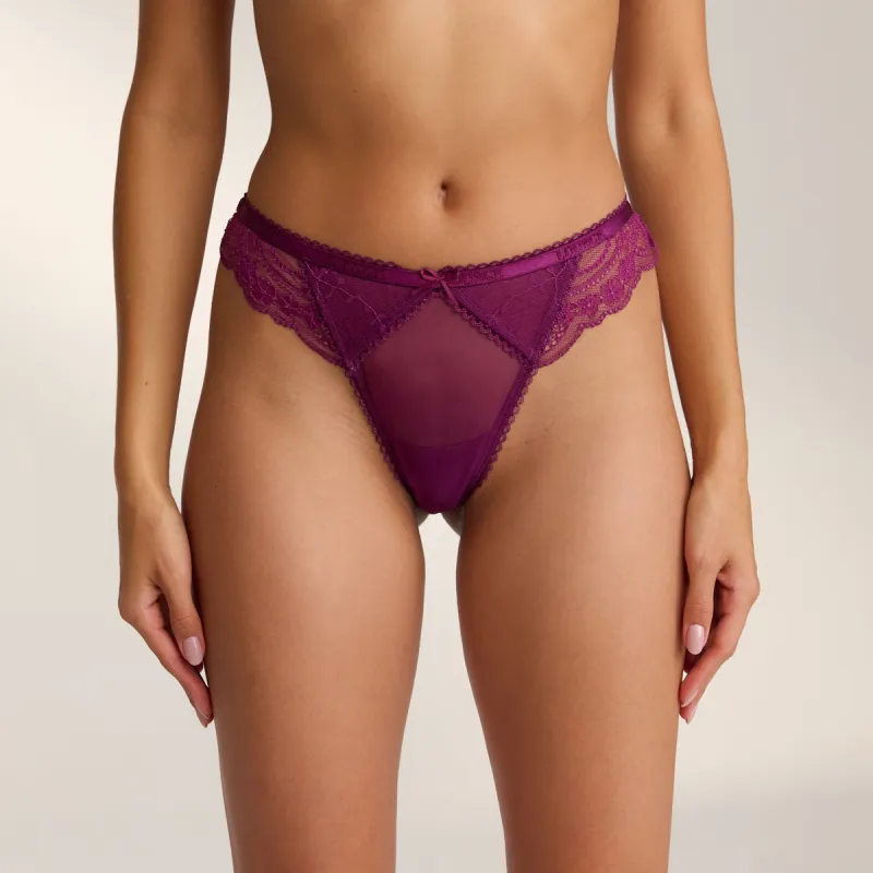 Confess Thong - Plum sold by Lounge Underwear