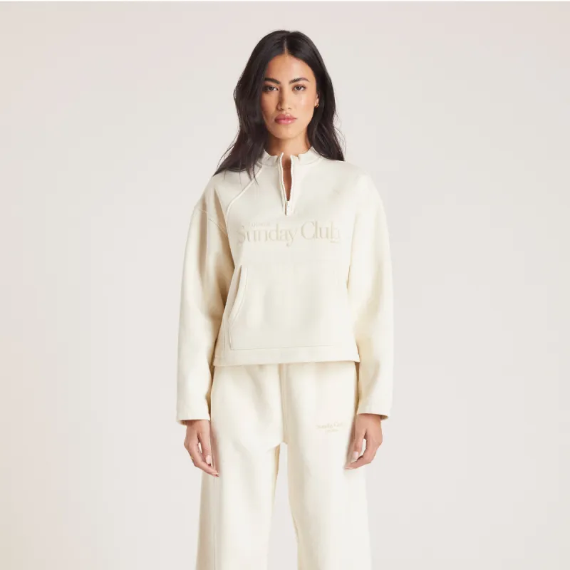 Quarter Zip Jumper - Tofu sold by Lounge Underwear