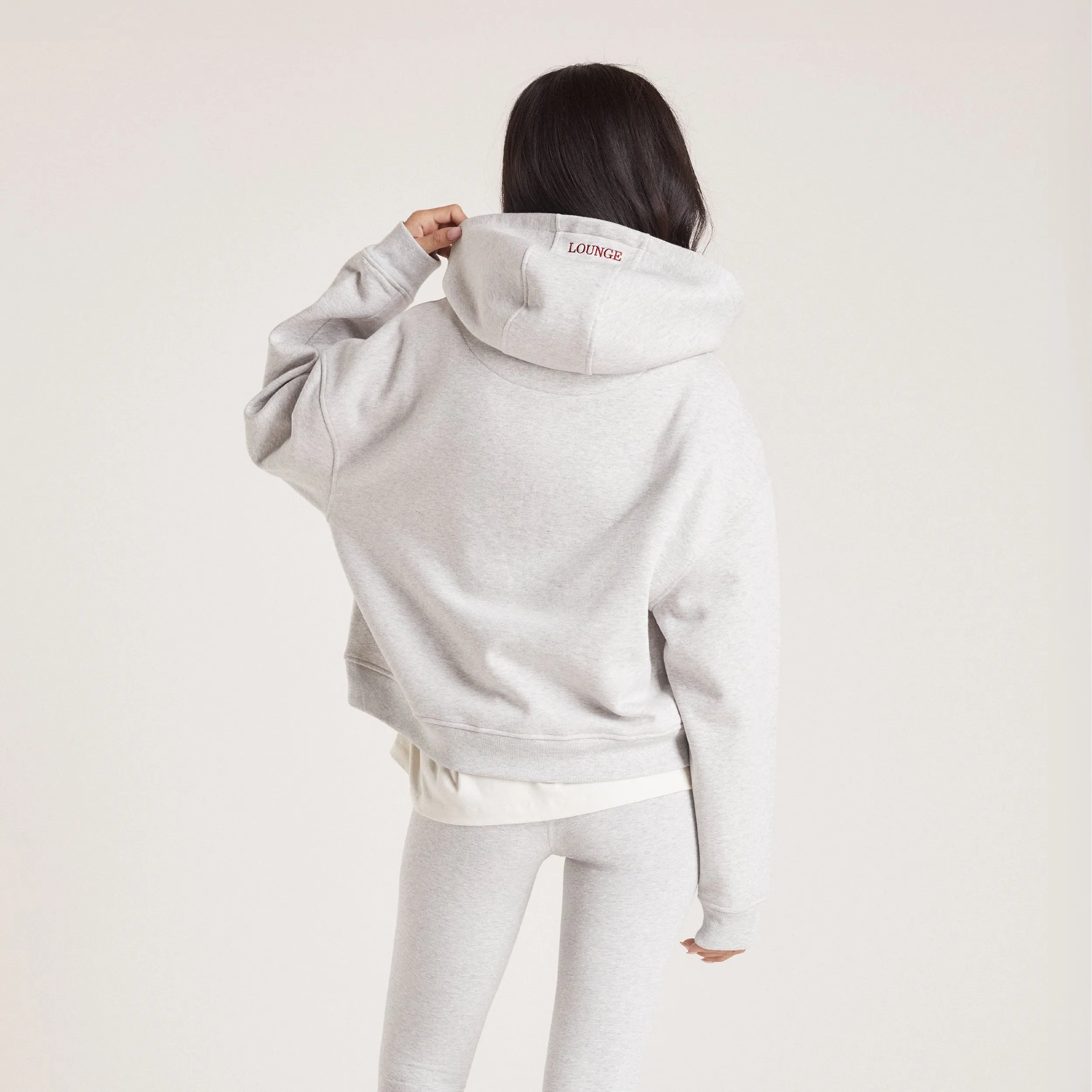 Boxy Hoodie - Grey Marl sold by Lounge Underwear product image thumbnail 2