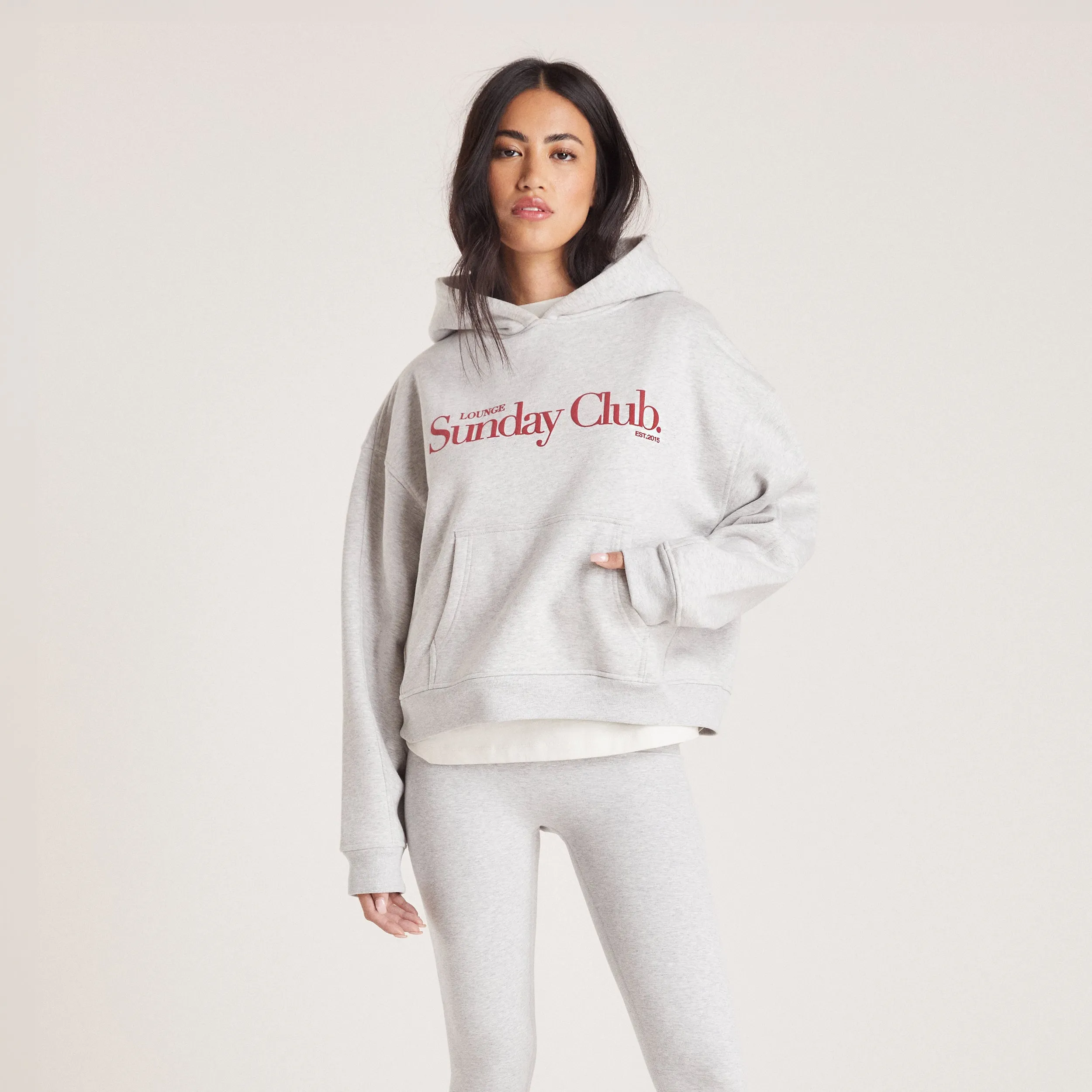 Boxy Hoodie - Grey Marl sold by Lounge Underwear