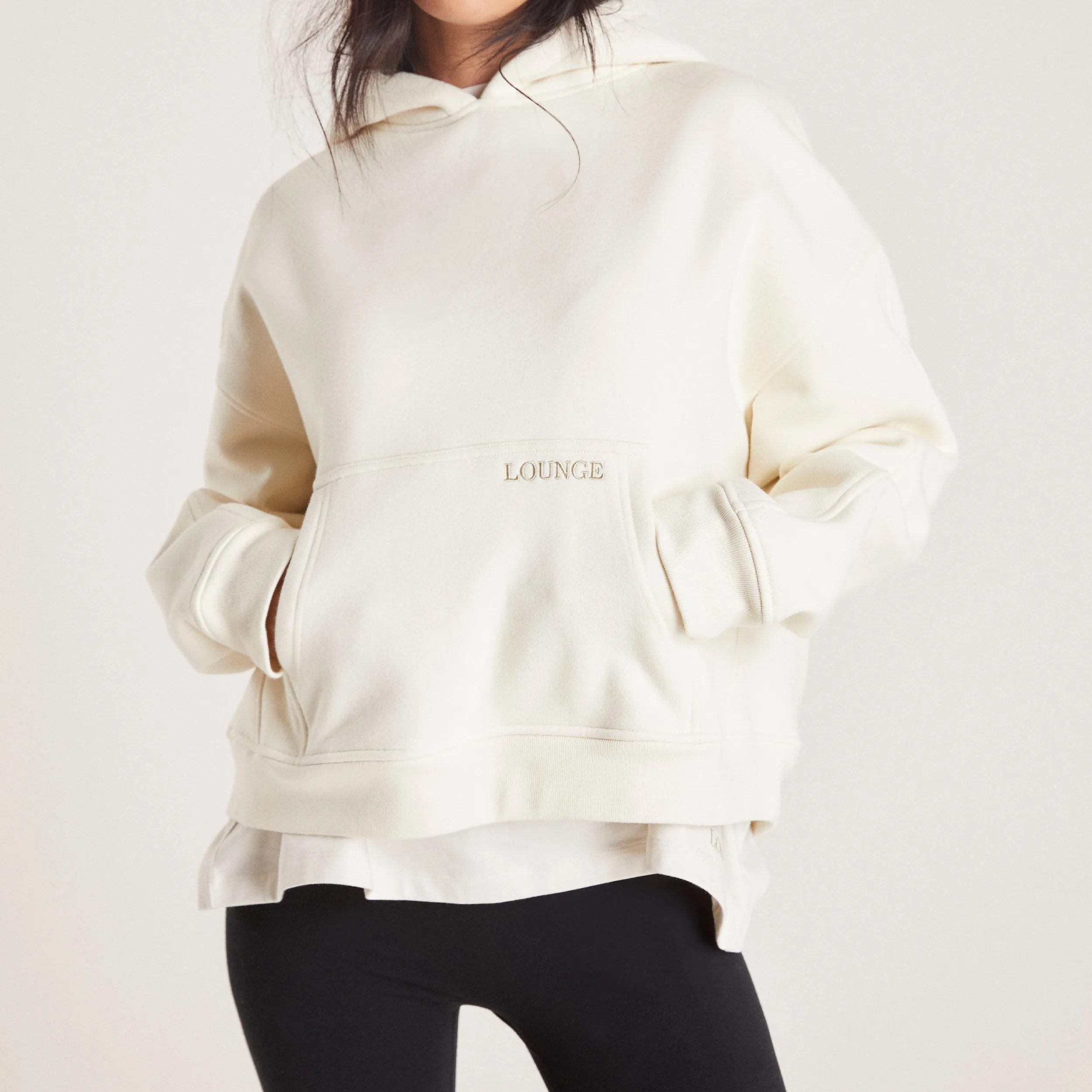 Boxy Hoodie - Tofu sold by Lounge Underwear product image thumbnail 4
