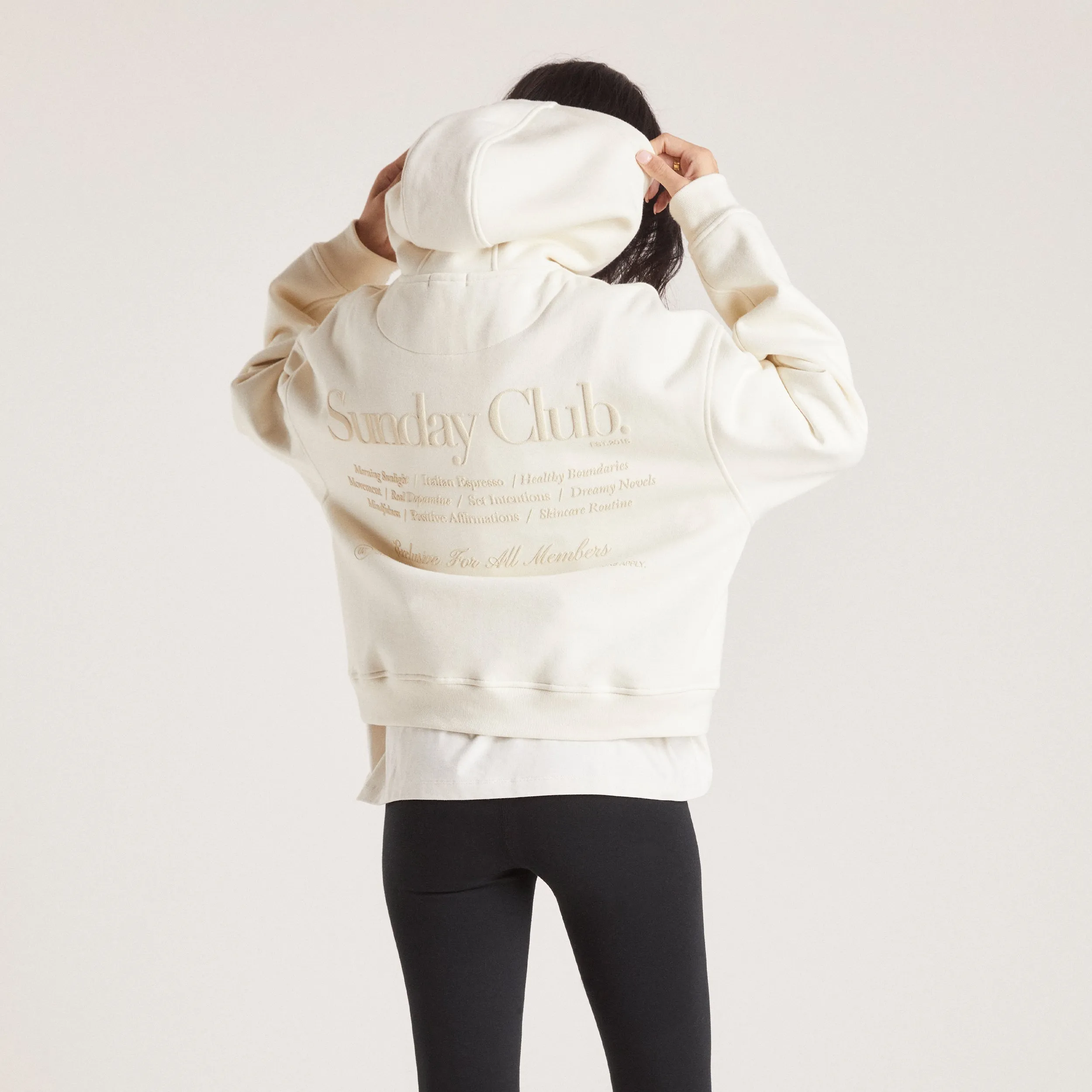 Boxy Hoodie - Tofu sold by Lounge Underwear product image thumbnail 2