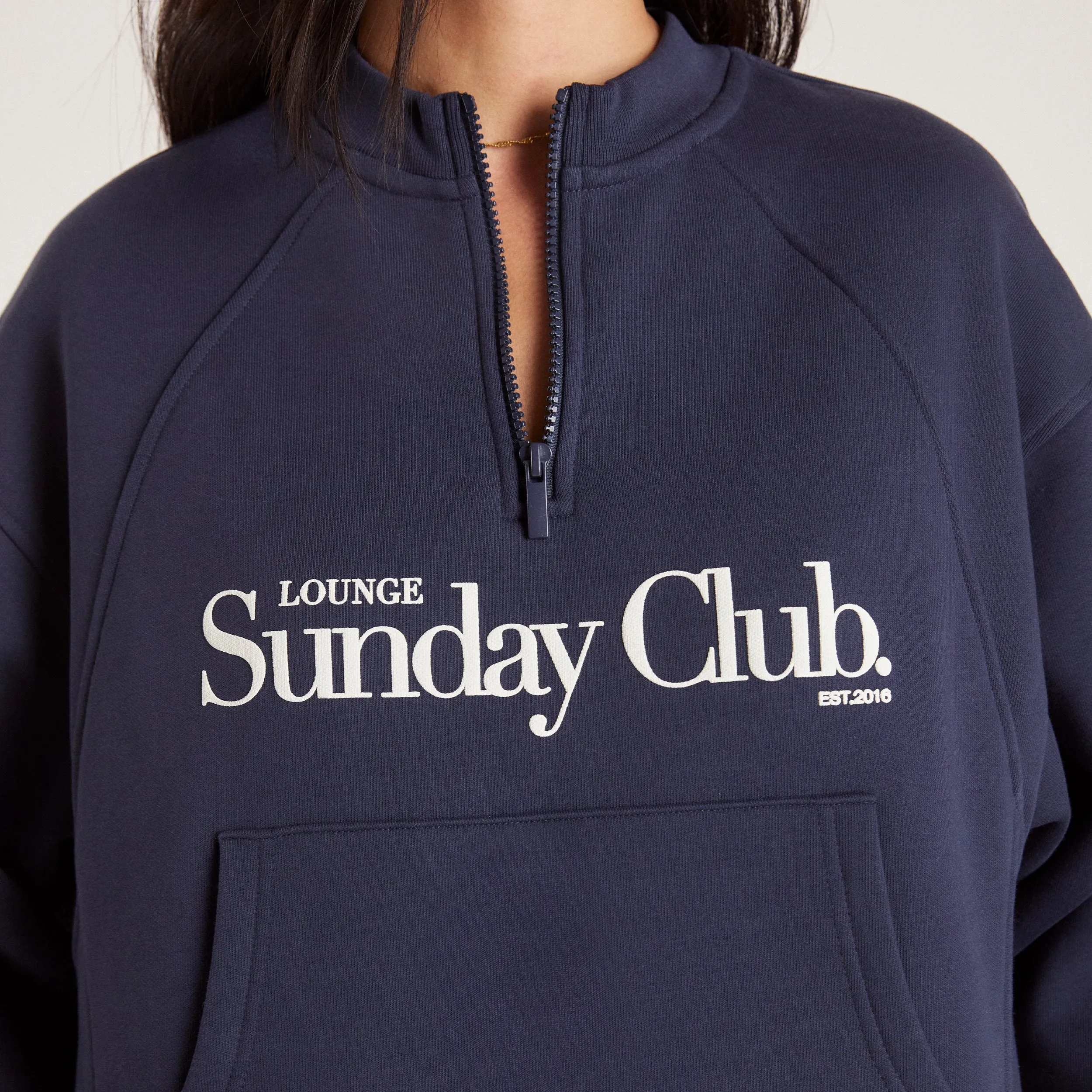 Quarter Zip Jumper - Ink Blue sold by Lounge Underwear product image thumbnail 4