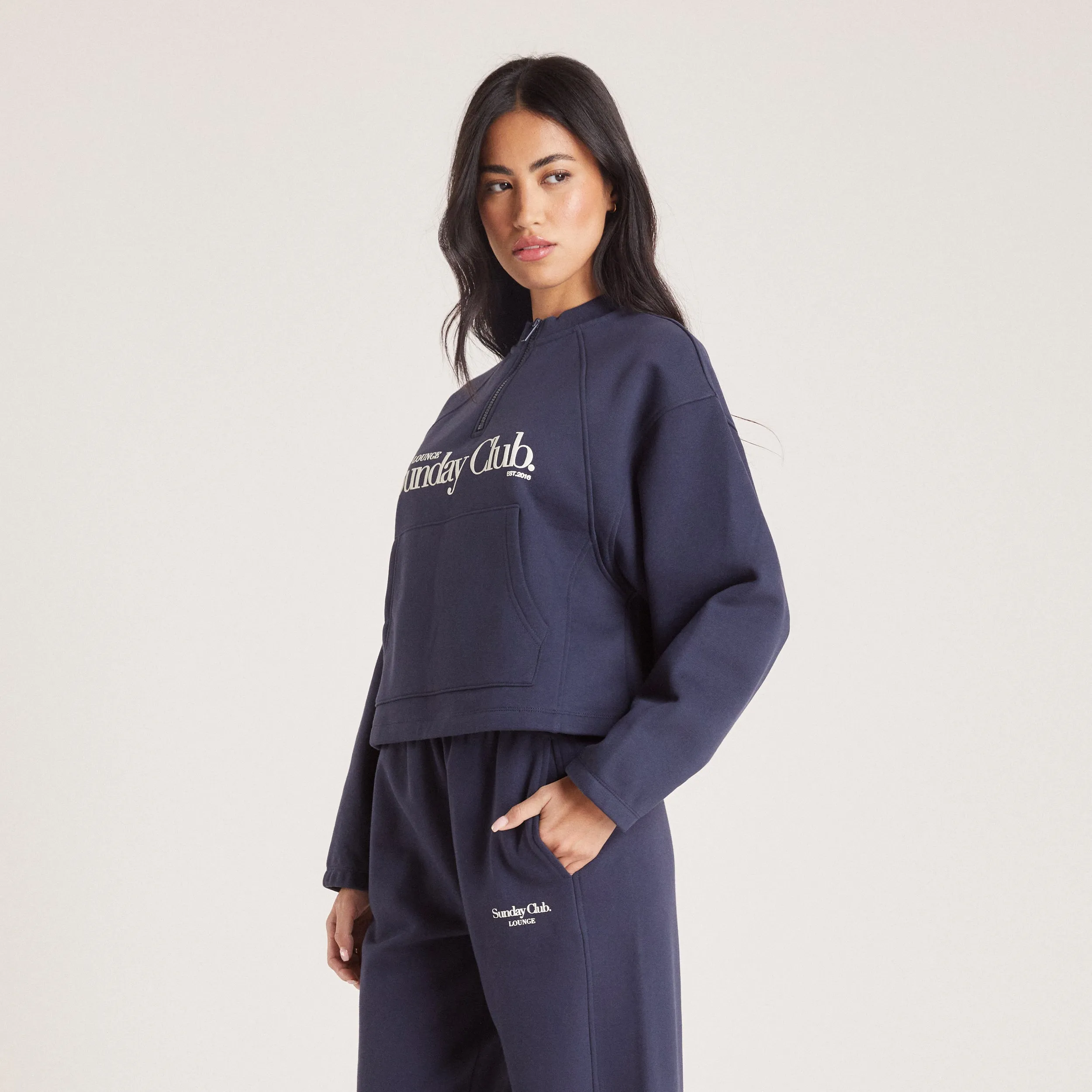 Quarter Zip Jumper - Ink Blue sold by Lounge Underwear product image thumbnail 5