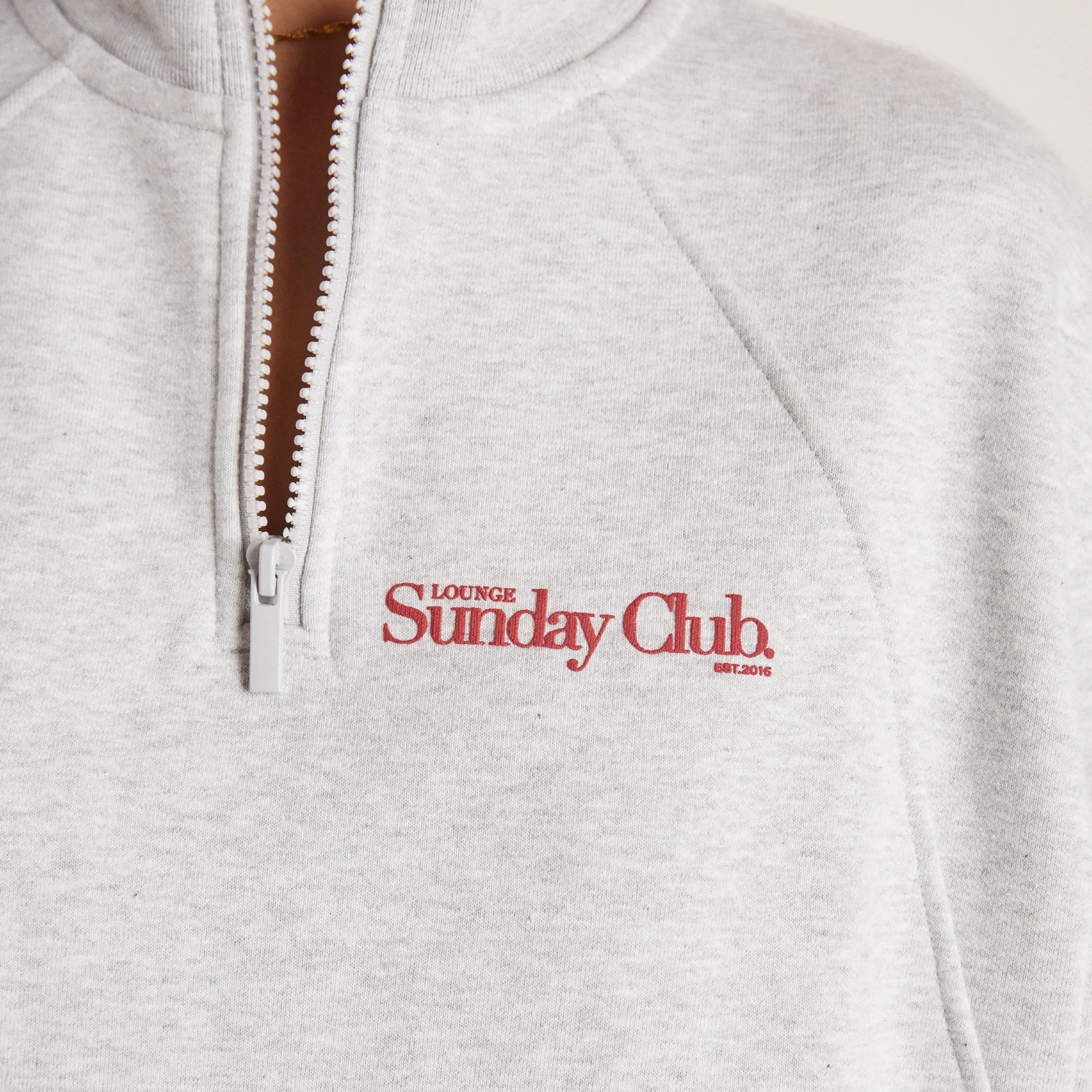 Quarter Zip Jumper - Grey Marl sold by Lounge Underwear product image thumbnail 3