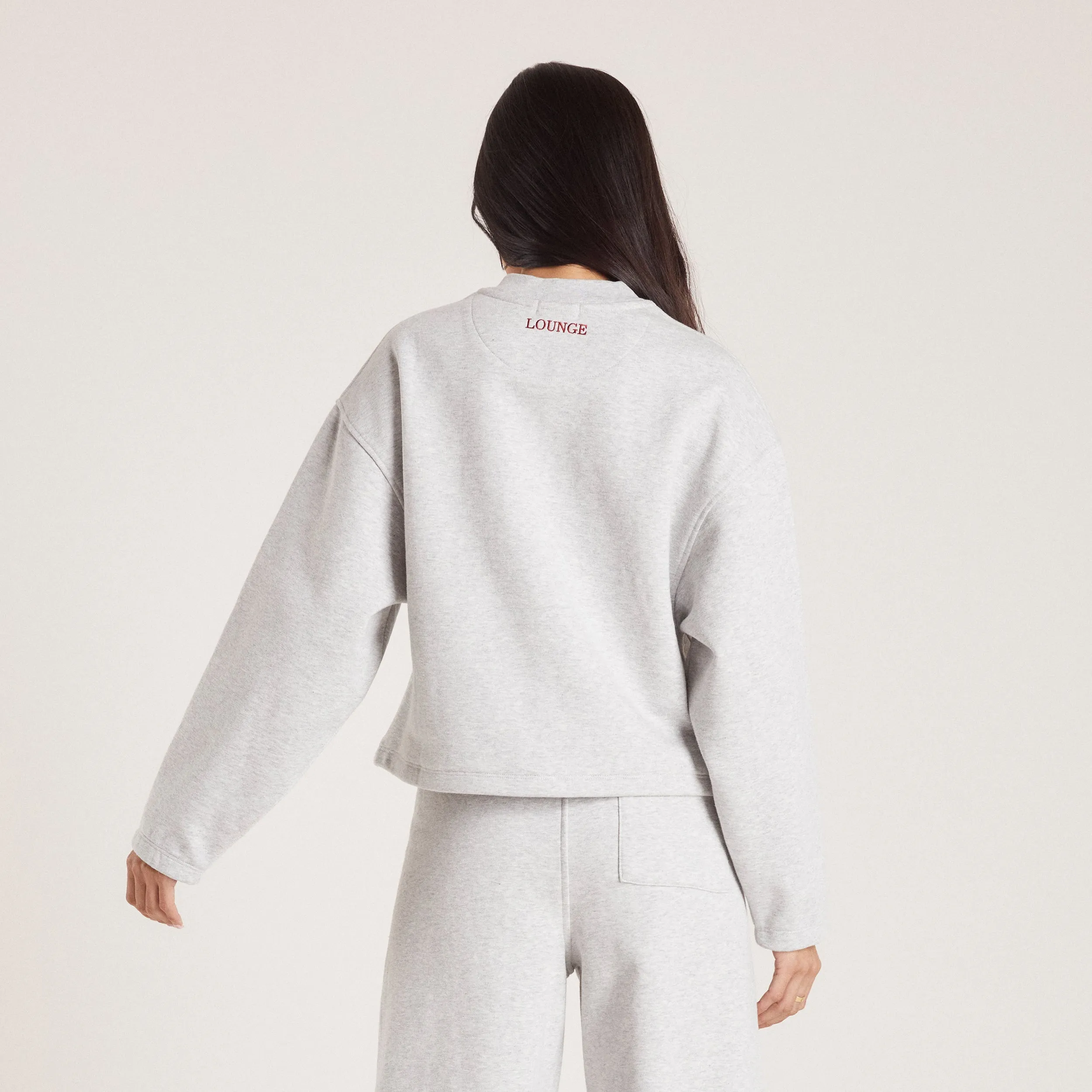 Quarter Zip Jumper - Grey Marl sold by Lounge Underwear product image thumbnail 2