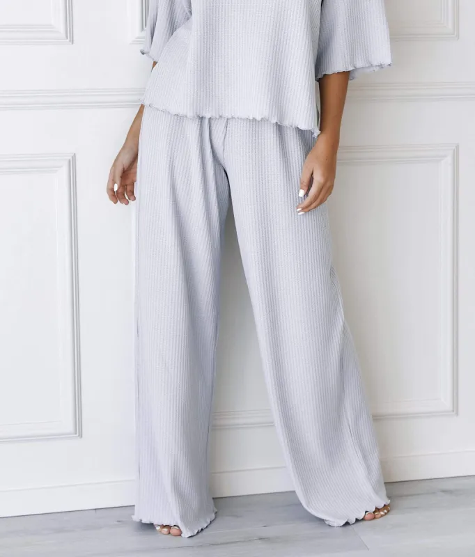 Soft Waffle Pyjama Bottoms - Frost sold by Lounge Underwear