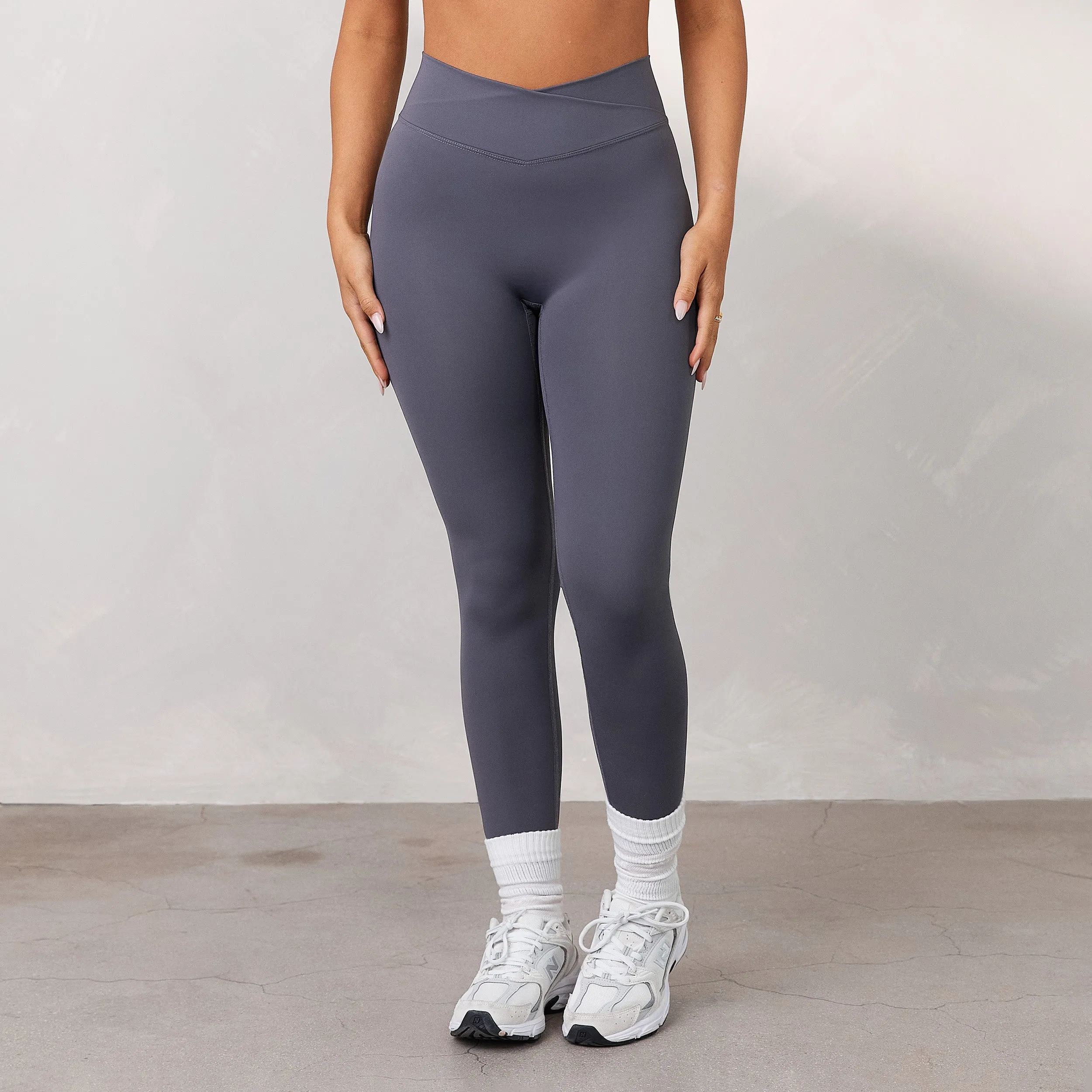 Silhouette Crossover Leggings - Smoked Blue sold by Lounge Underwear product image thumbnail 2