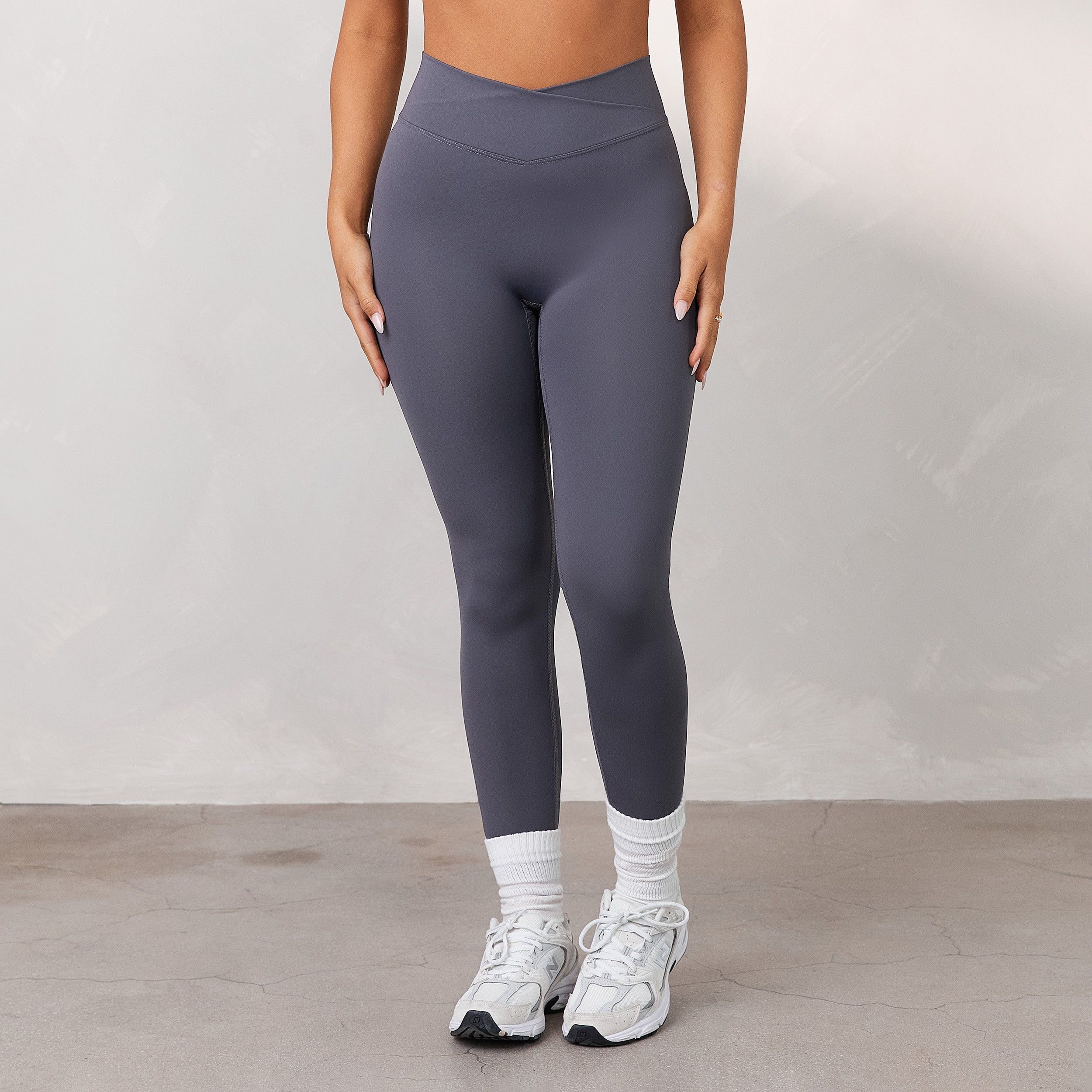 Silhouette Crossover Leggings - Smoked Blue sold by Lounge Underwear product image thumbnail 2