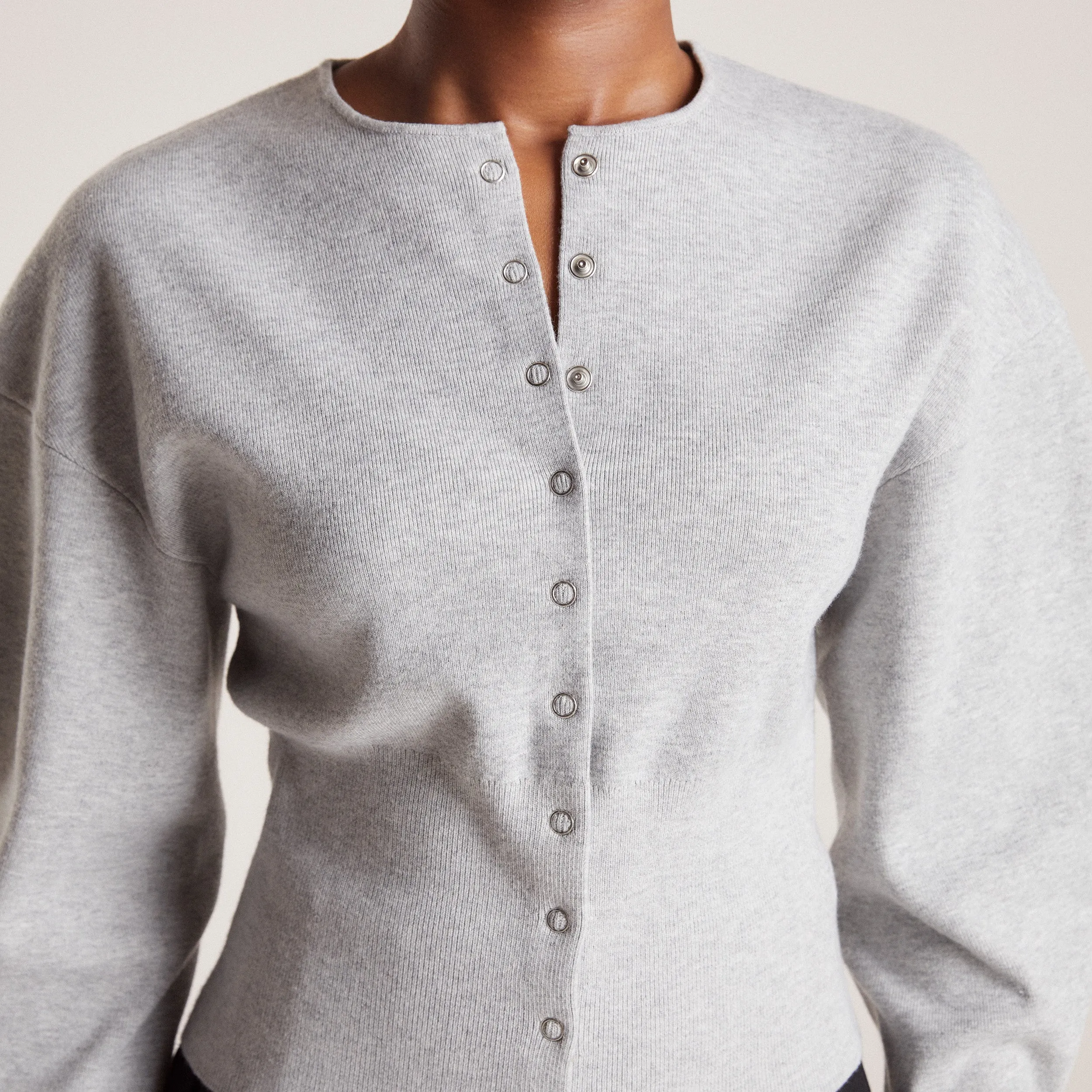 Fitted Cardigan - Light Grey sold by Lounge Underwear product image thumbnail 3