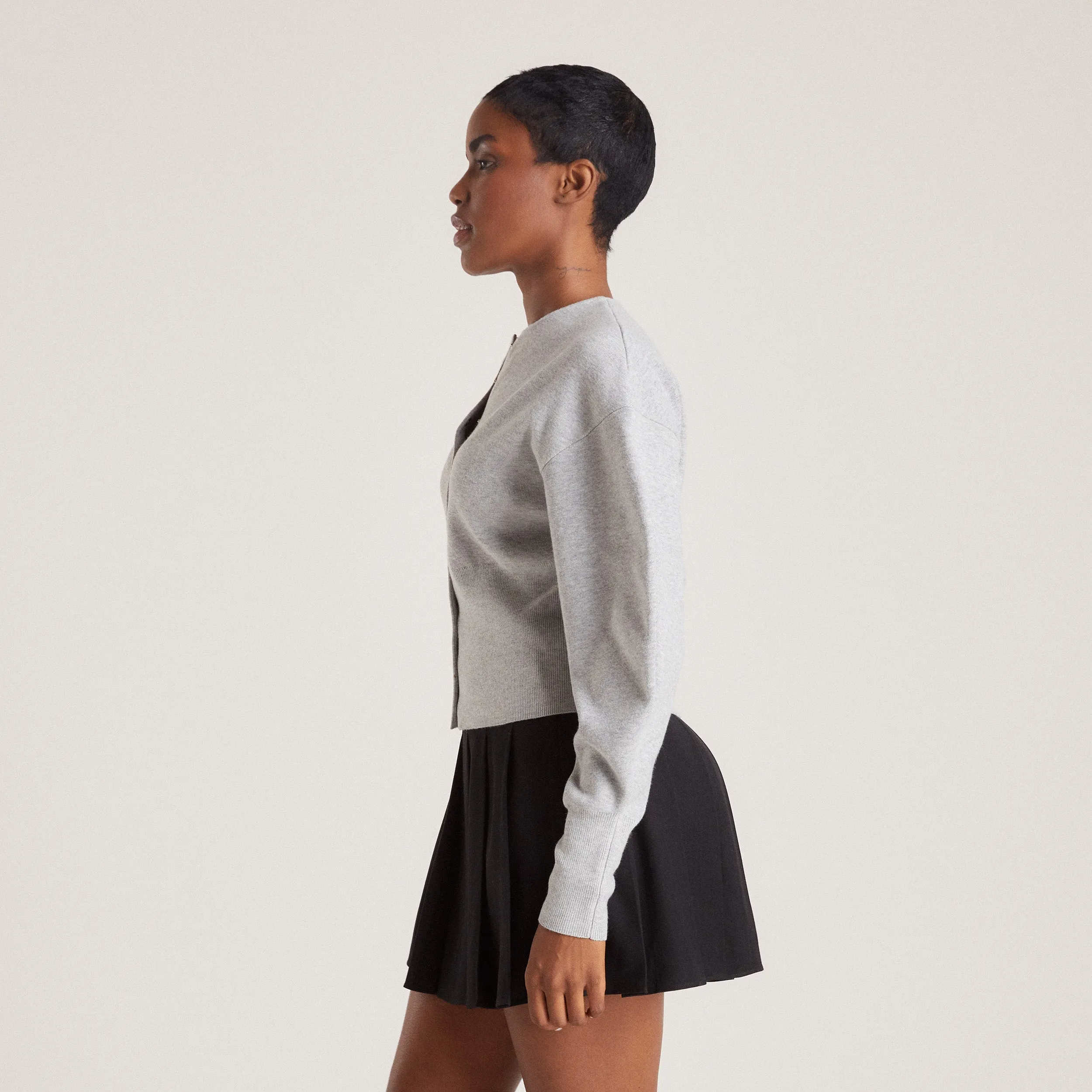 Fitted Cardigan - Light Grey sold by Lounge Underwear product image thumbnail 5