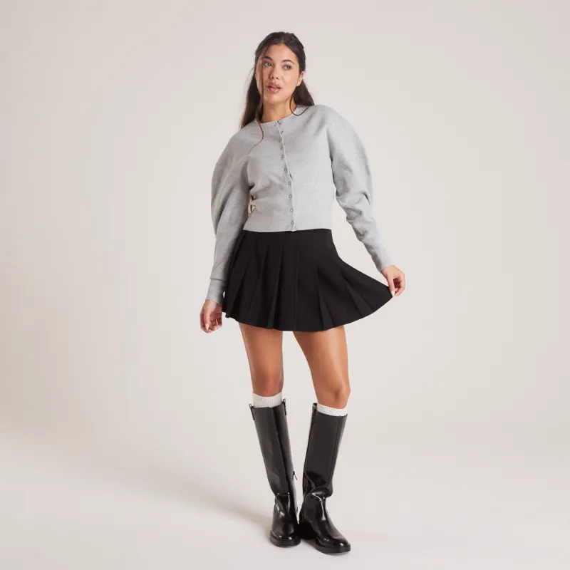 Pleated Skirt - Black sold by Lounge Underwear