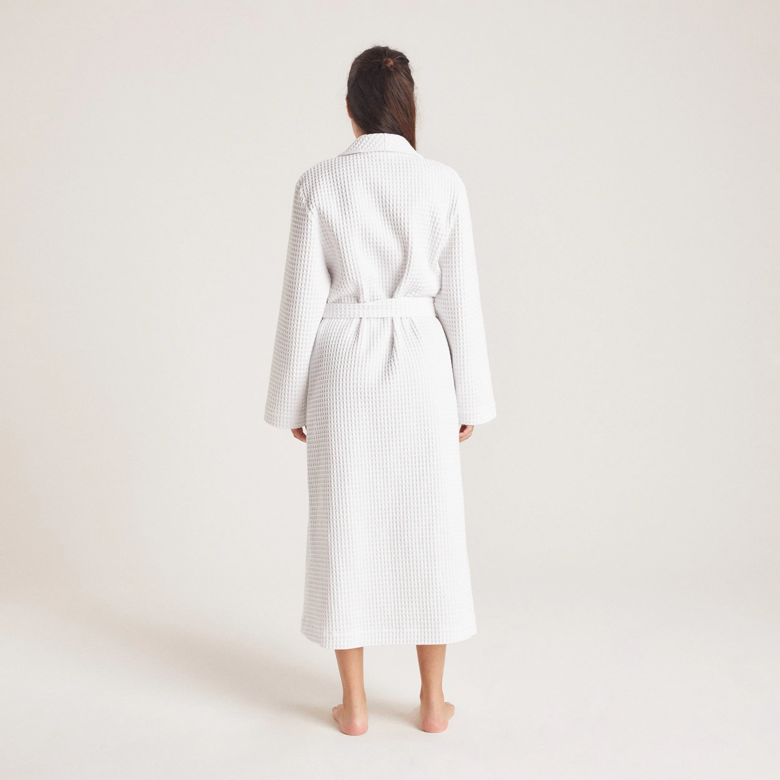 Waffle Dressing Gown - White sold by Lounge Underwear product image thumbnail 3