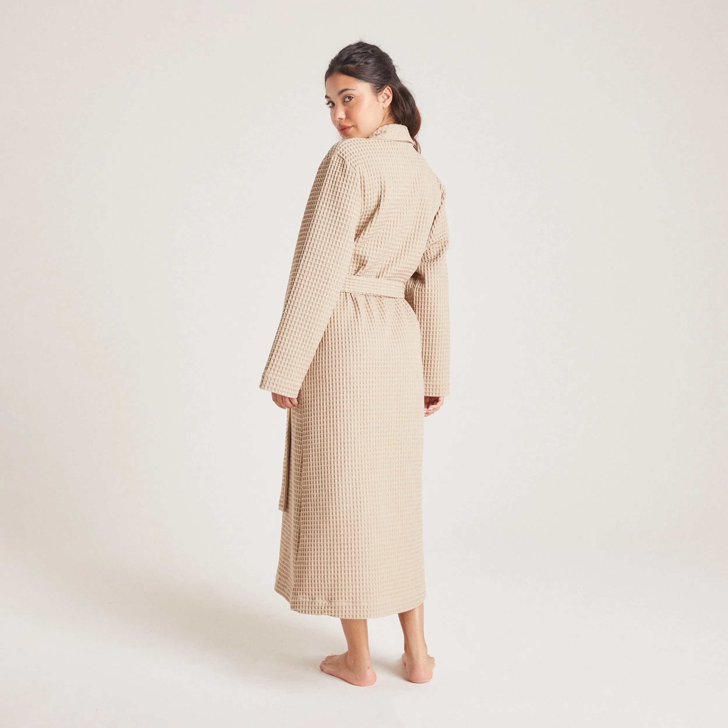 Waffle Dressing Gown - Mink sold by Lounge Underwear product image thumbnail 5