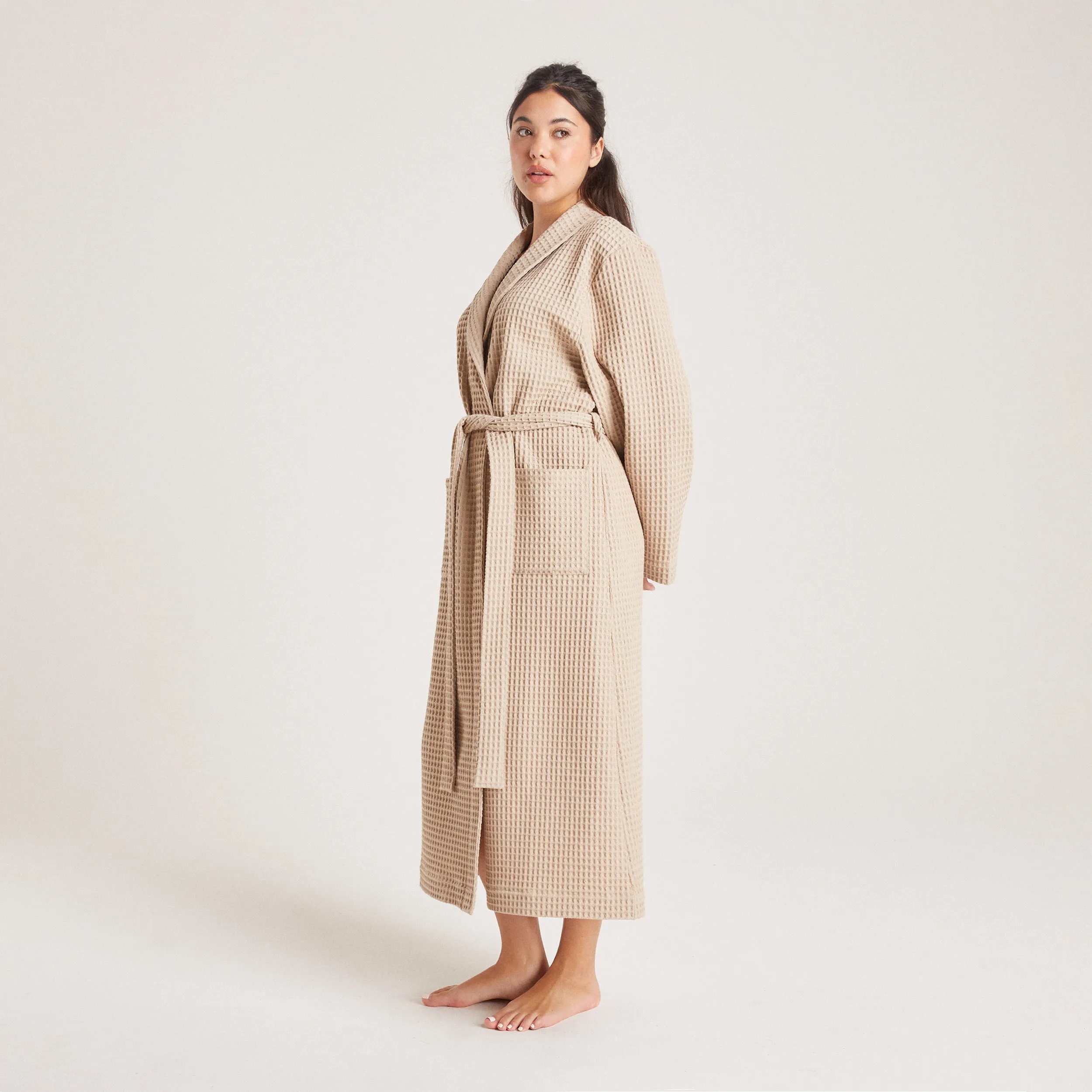 Waffle Dressing Gown - Mink sold by Lounge Underwear product image thumbnail 2