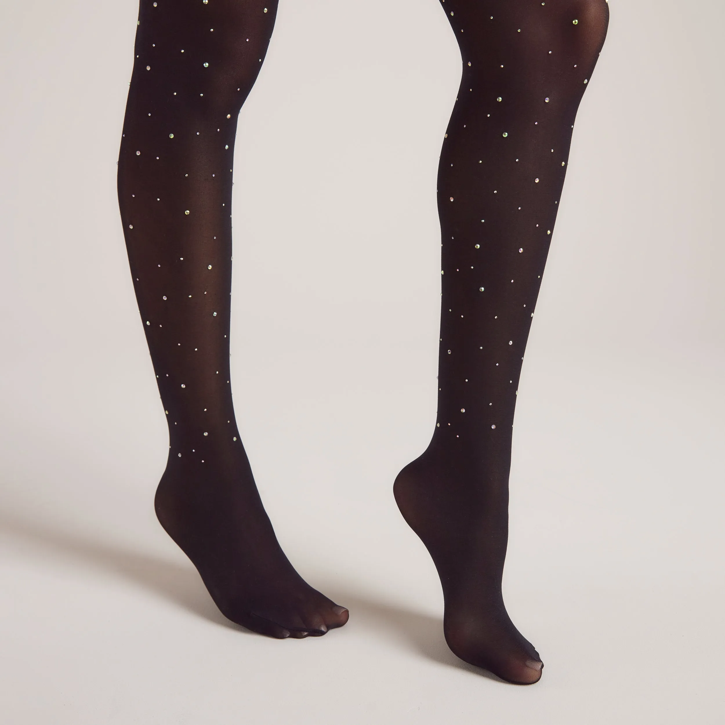 Diamanté Tights (40 Denier) - Black sold by Lounge Underwear product image thumbnail 4
